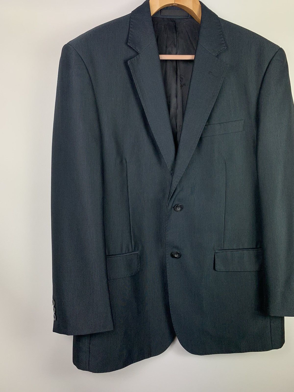 Brioni Brioni men’s vintage striped blazer jacket size 54 black Size 44R - 2 Thumbnail