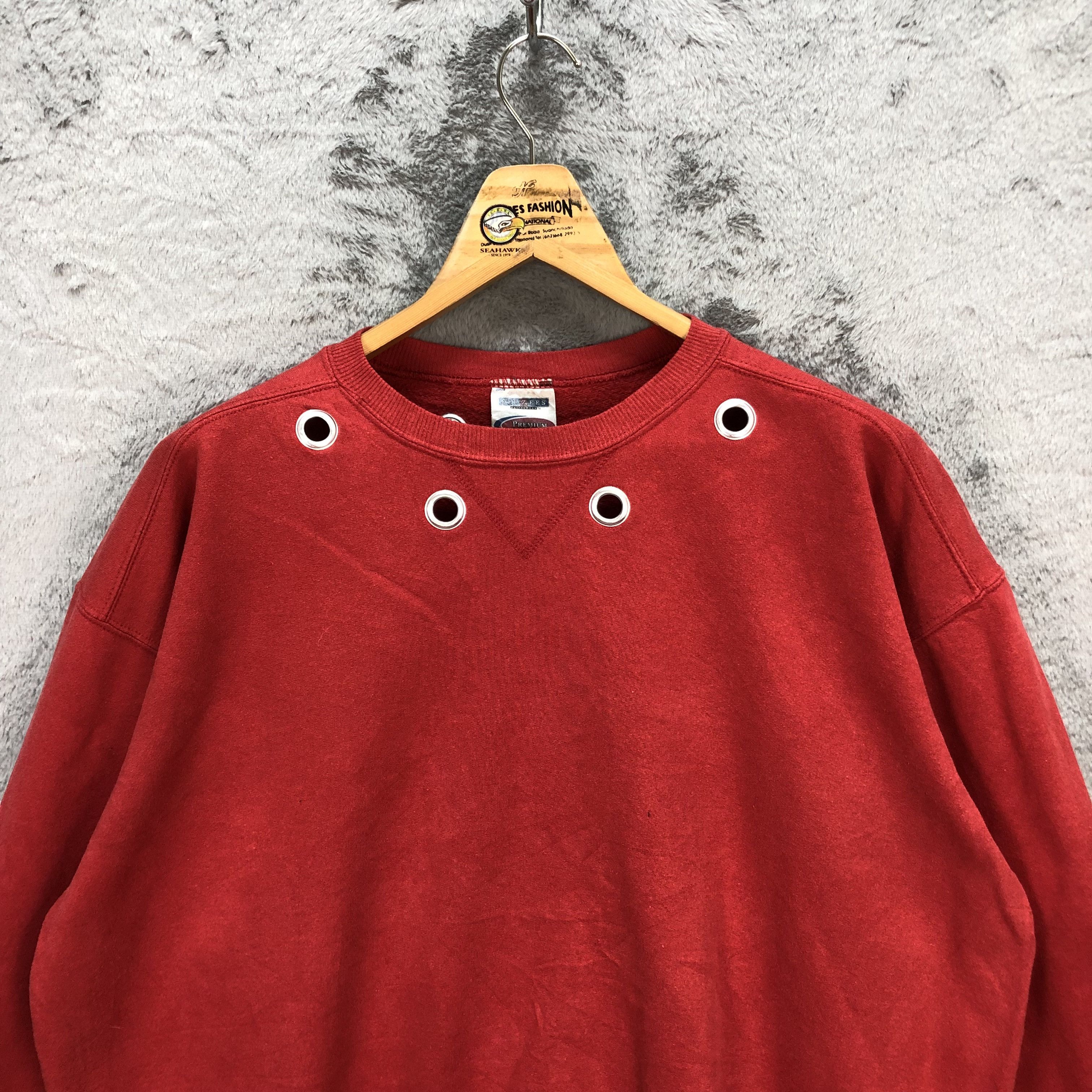Jerzees Vintage Jerzees Nice Design Red Sweatshirts #5839-210 Size XL / US 12-14 / IT 48-50 - 2 Thumbnail