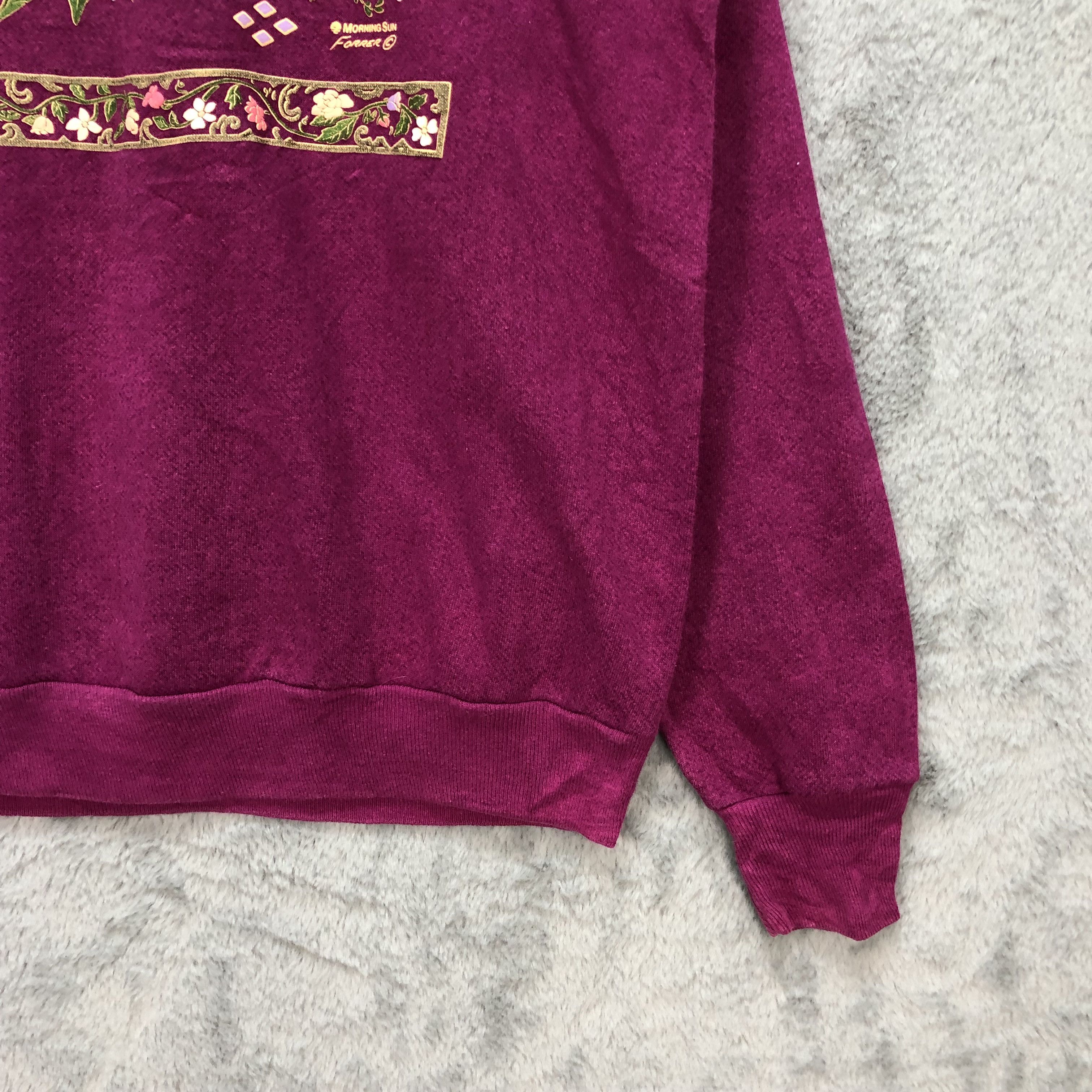 Vintage Vintage Morning Sun Floral Collar Pink Sweatshirts #5833-209 Size L / US 10 / IT 46 - 7 Thumbnail