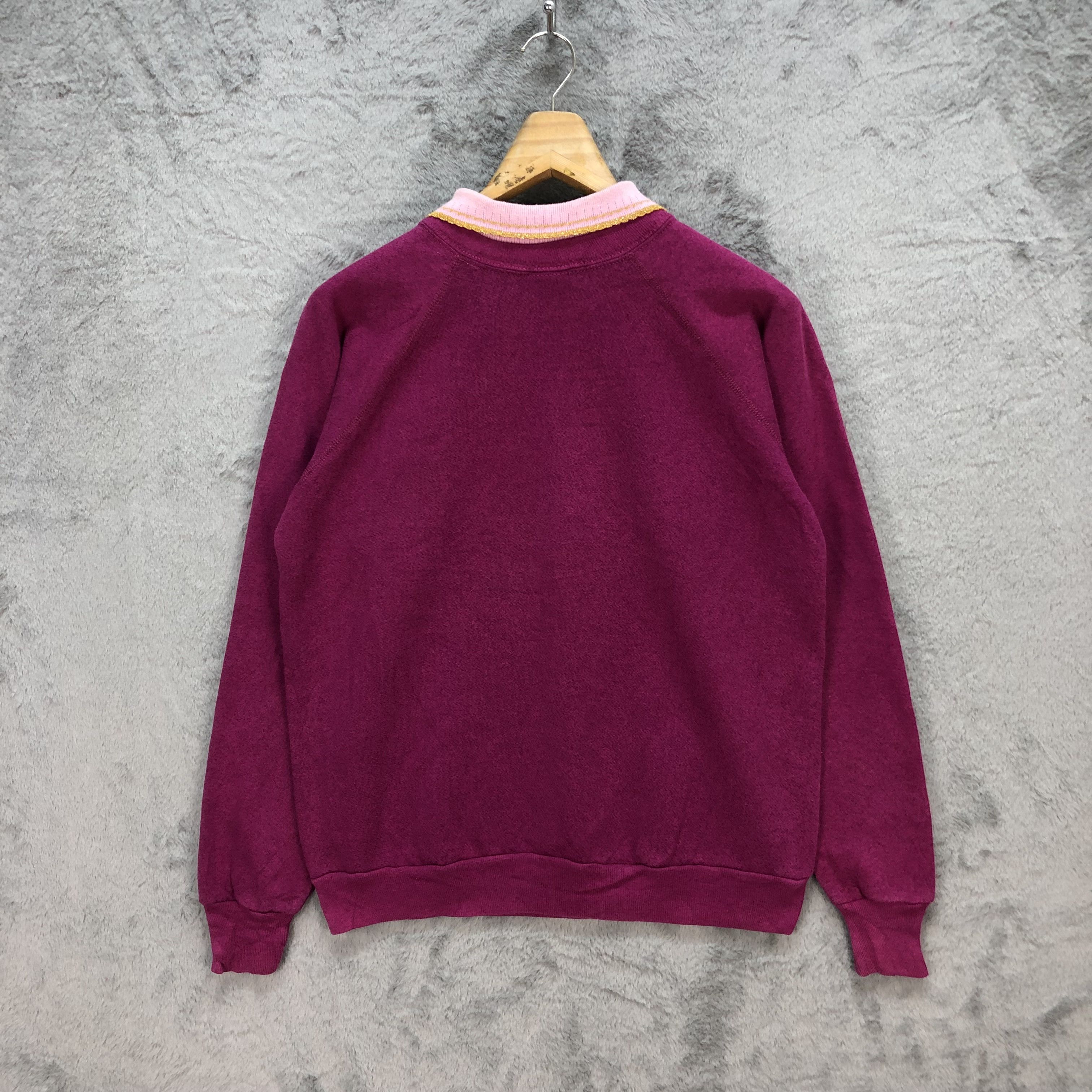 Vintage Vintage Morning Sun Floral Collar Pink Sweatshirts #5833-209 Size L / US 10 / IT 46 - 10 Thumbnail