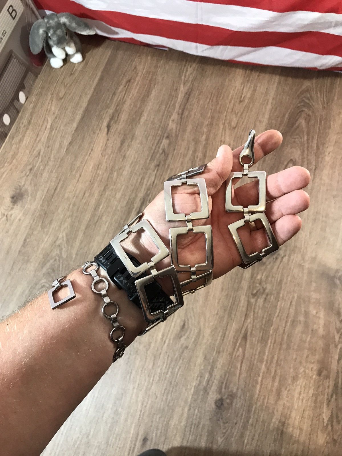 Vintage Vintage metal belt made in Italy Punk Emo Rock Goth Drill Size ONE SIZE - 2 Thumbnail