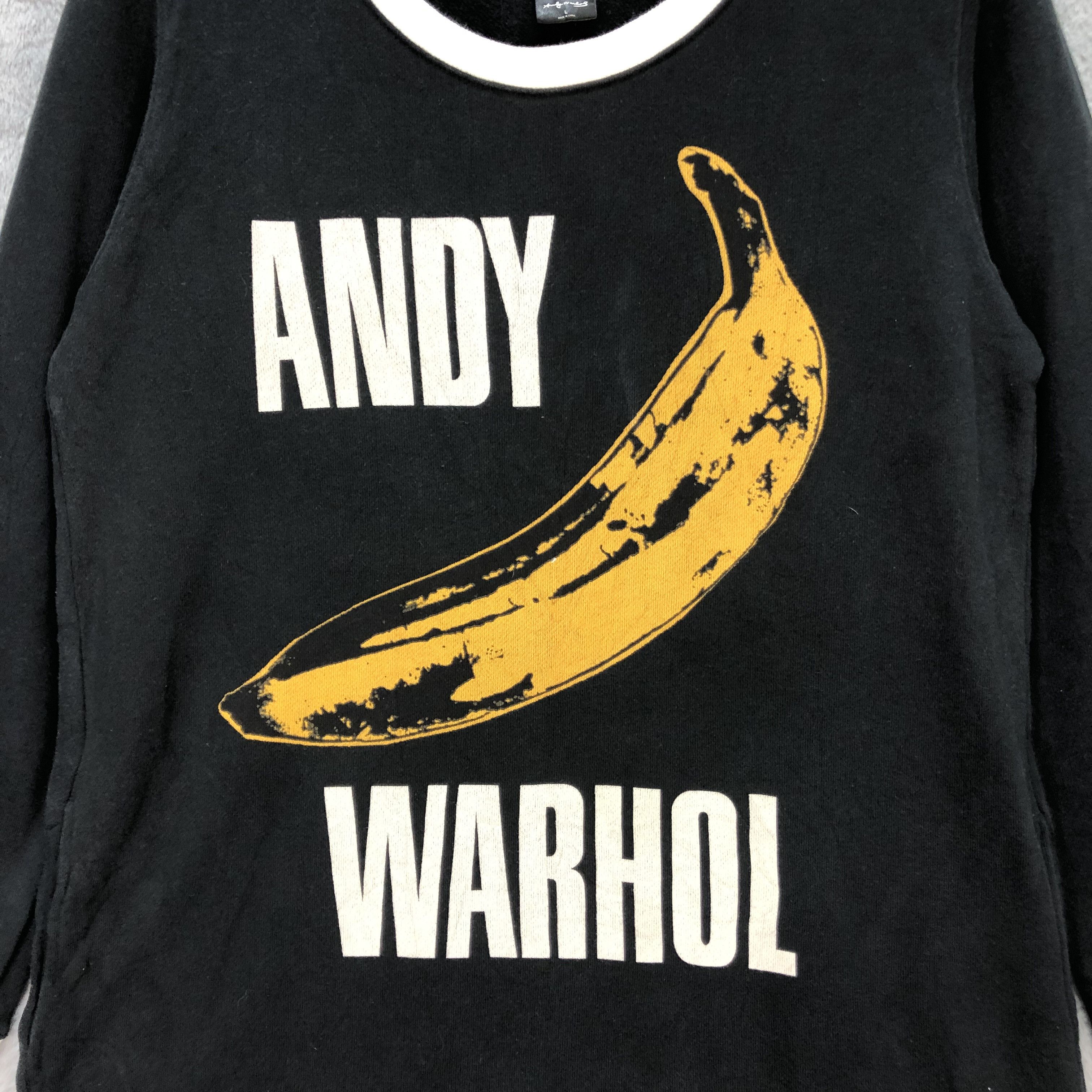 Andy Warhol Pop Art Andy Warhol Big Logo Long Sweatshirts #5778-206 Size L / US 10 / IT 46 - 3 Thumbnail
