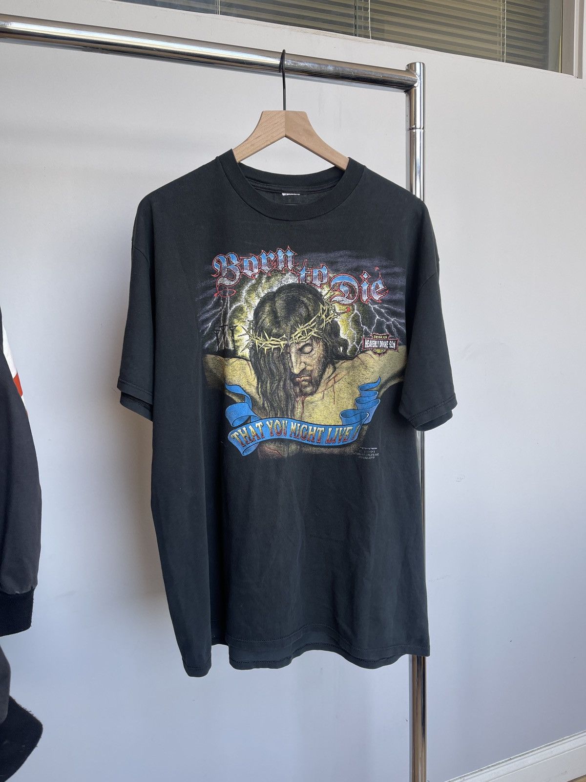 image of Harley Davidson x Vintage 90's Harley Jesus Bootleg Bikers For Christ Tee in Black, Men's (Size XL)