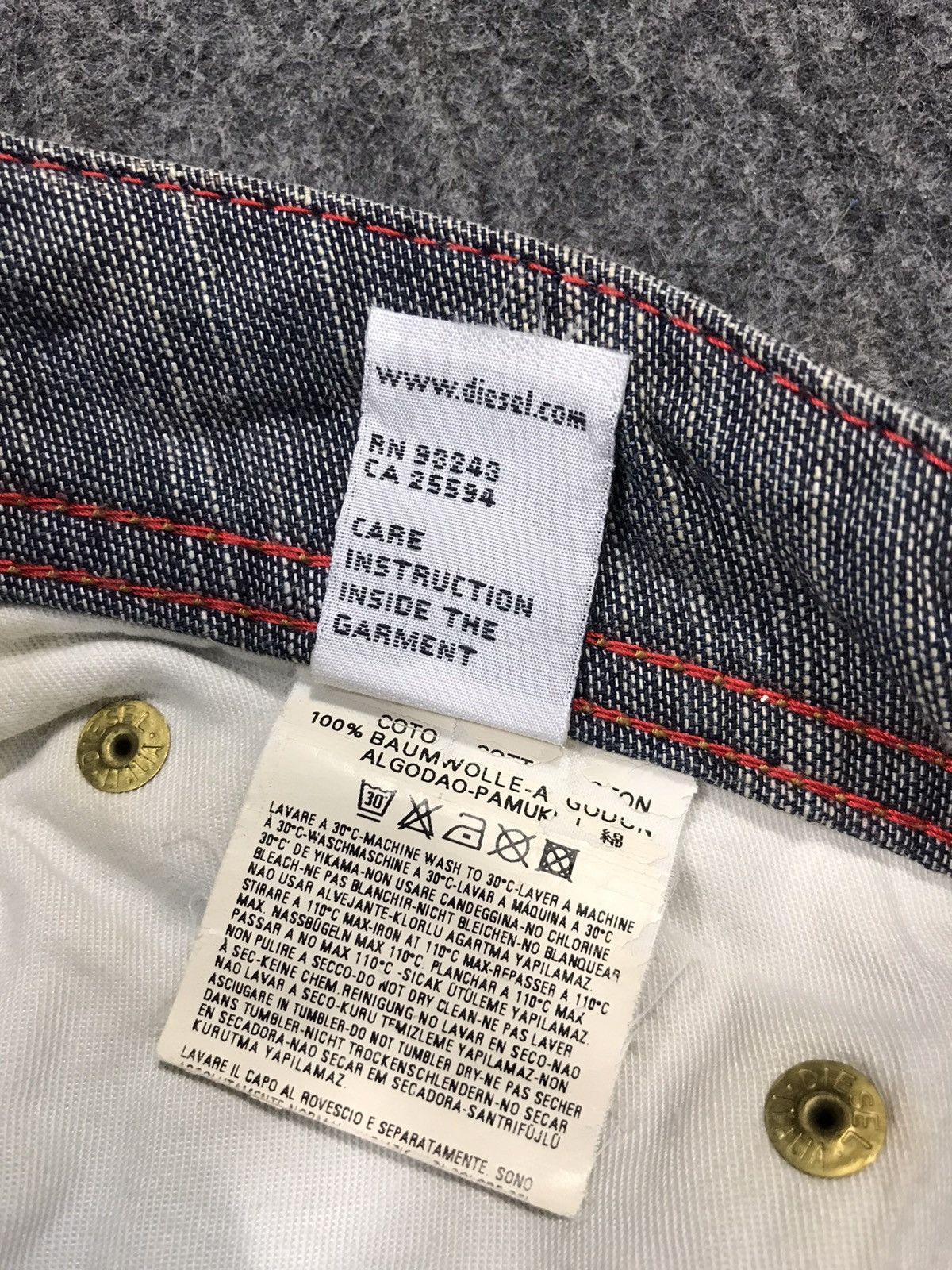 Diesel Diesel Industry Indigo Denim Jeans Buttonfly Made In Italy Size US 31 - 10 Thumbnail