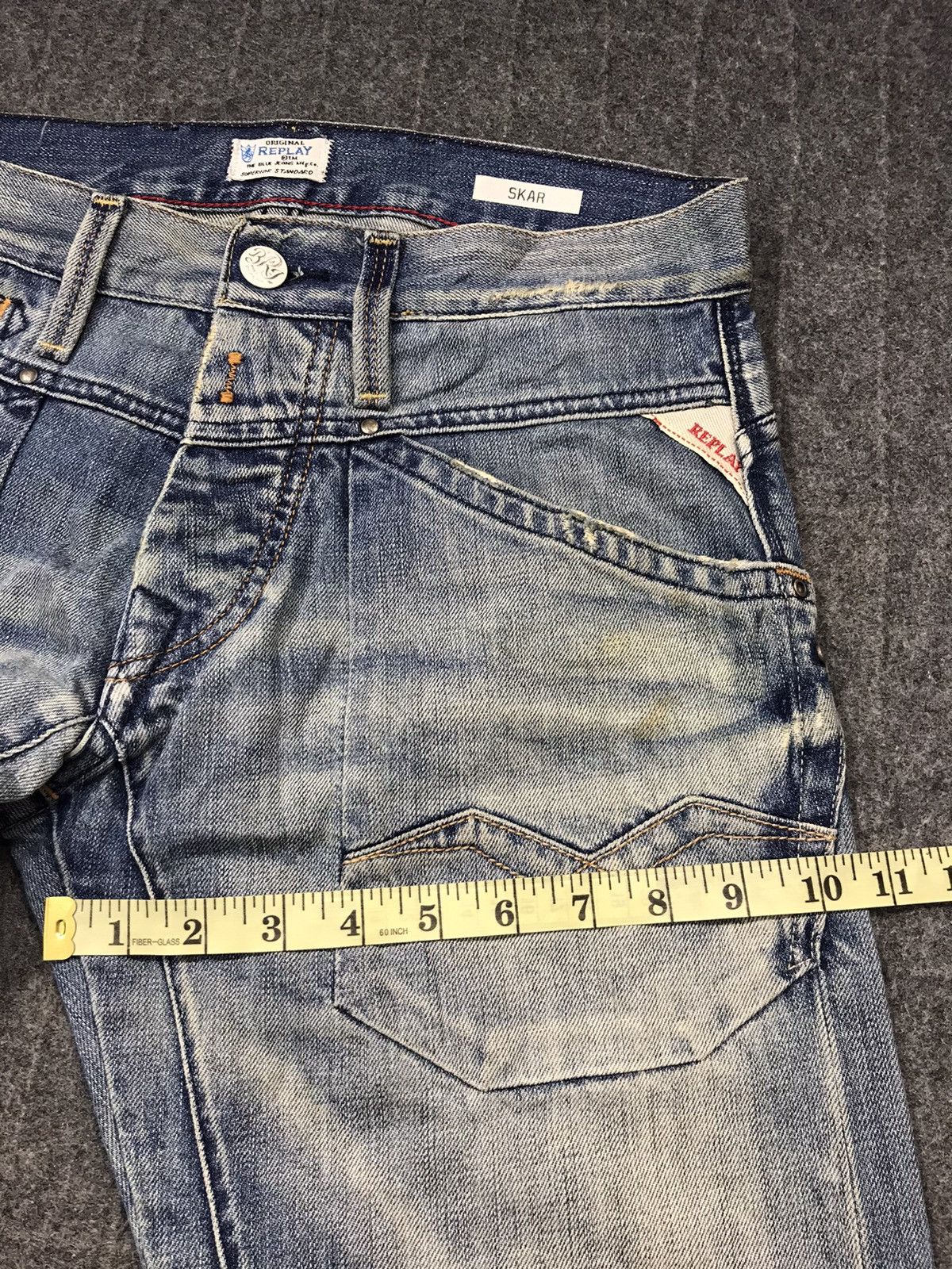 Replay Replay R81 Asolo Italy Distressed Denim Jeans Buttonfly Size US 31 - 16 Thumbnail