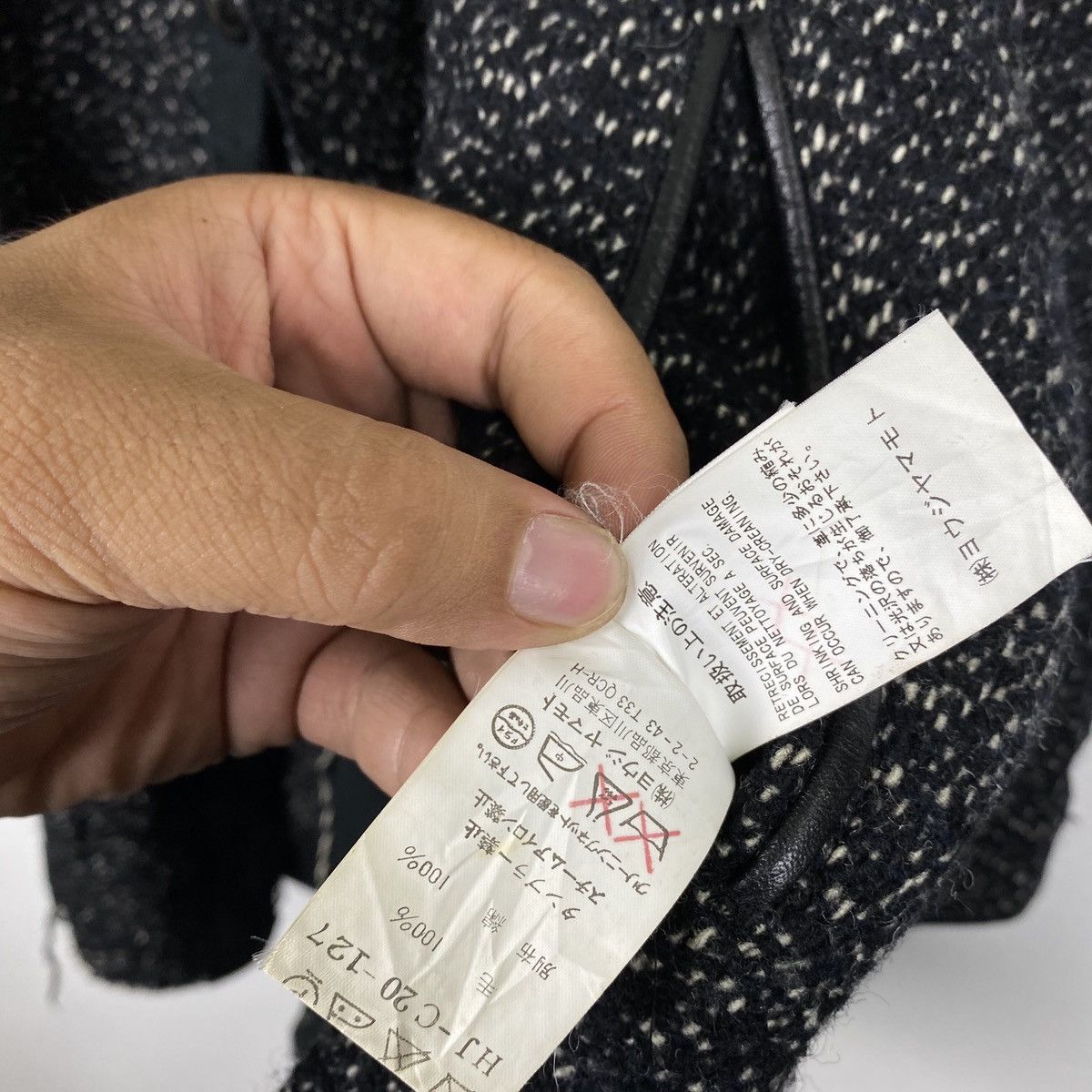 Yohji Yamamoto 🔥VINTAGE AW2004 YYPH WOOL JACKET LEATHER POCKET Size US L / EU 52-54 / 3 - 20 Thumbnail