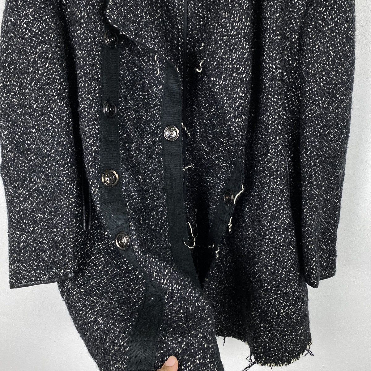 Yohji Yamamoto 🔥VINTAGE AW2004 YYPH WOOL JACKET LEATHER POCKET Size US L / EU 52-54 / 3 - 16 Thumbnail