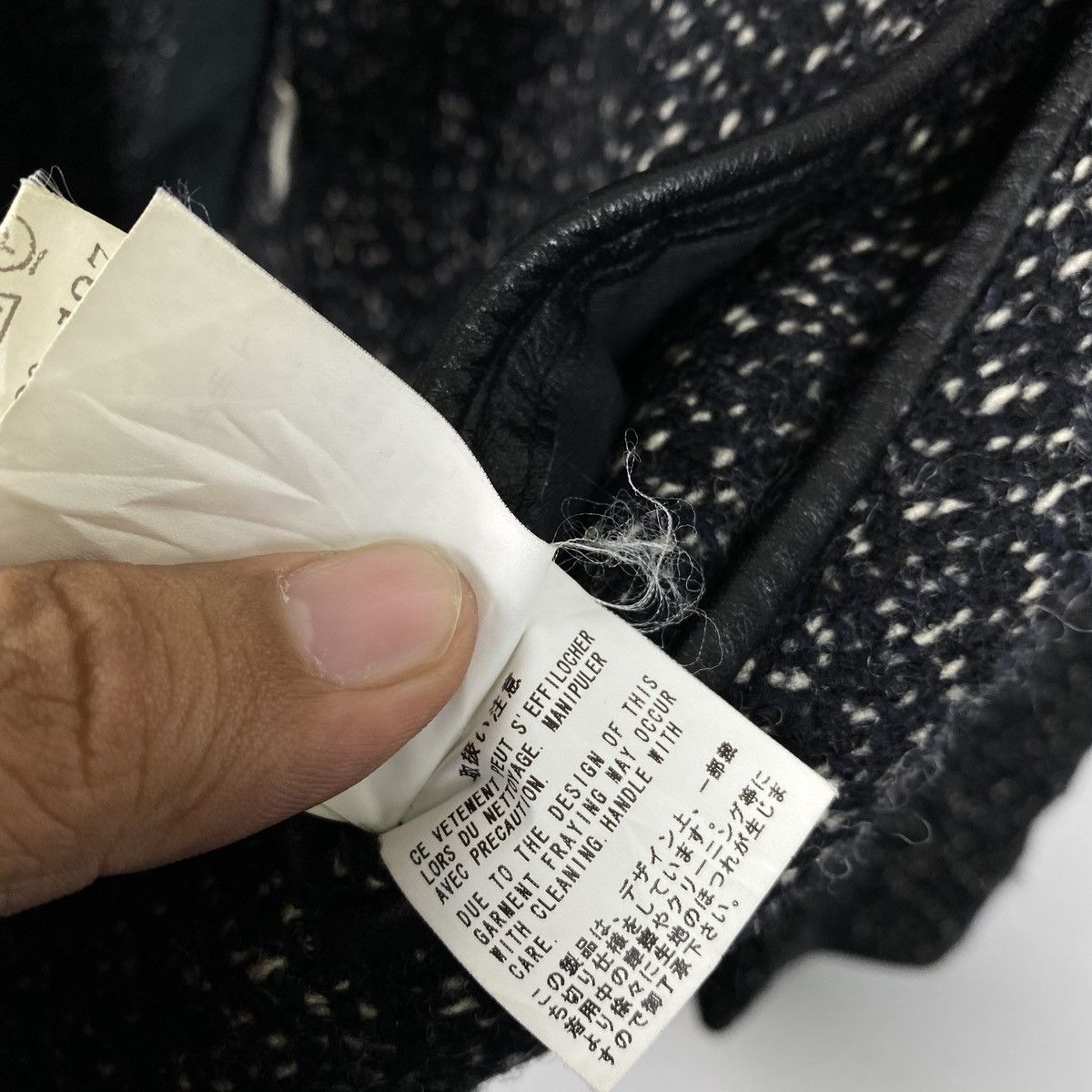 Yohji Yamamoto 🔥VINTAGE AW2004 YYPH WOOL JACKET LEATHER POCKET Size US L / EU 52-54 / 3 - 22 Thumbnail