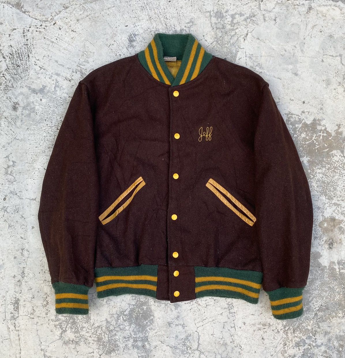 Vintage Vintage 70s/80s Kaye Bros Chicago Wool Varsity Jacket Size US M / EU 48-50 / 2 - 2 Thumbnail