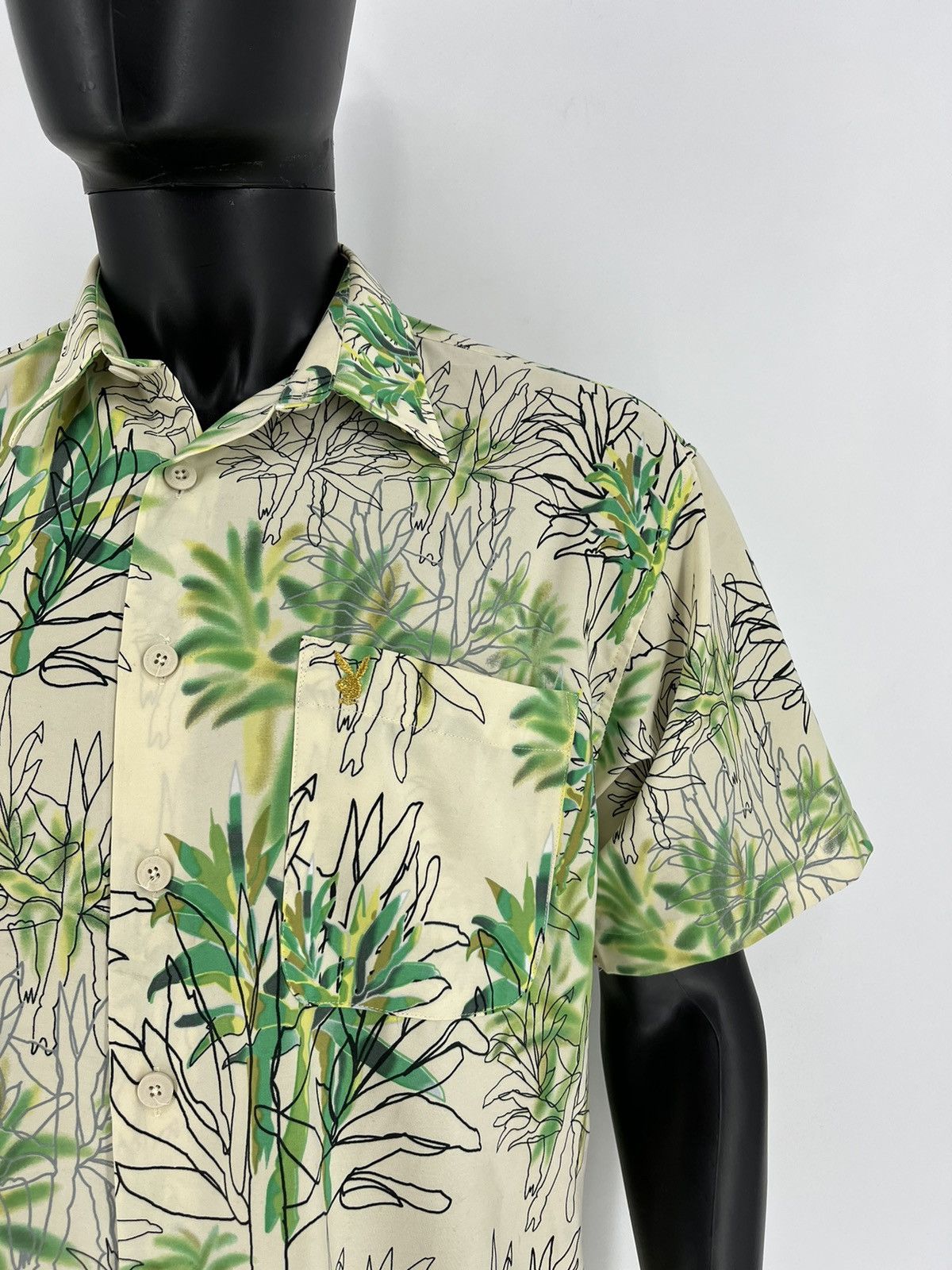 Playboy Vintage Y2K PLAYBOYS Floral Flowers Hawaiian Shirt Size US L / EU 52-54 / 3 - 6 Thumbnail