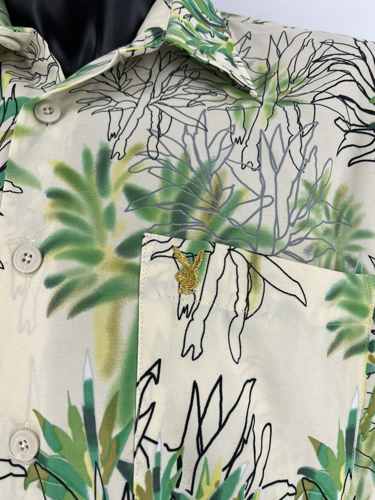 Playboy Vintage Y2K PLAYBOYS Floral Flowers Hawaiian Shirt Size US L / EU 52-54 / 3 - 8 Thumbnail