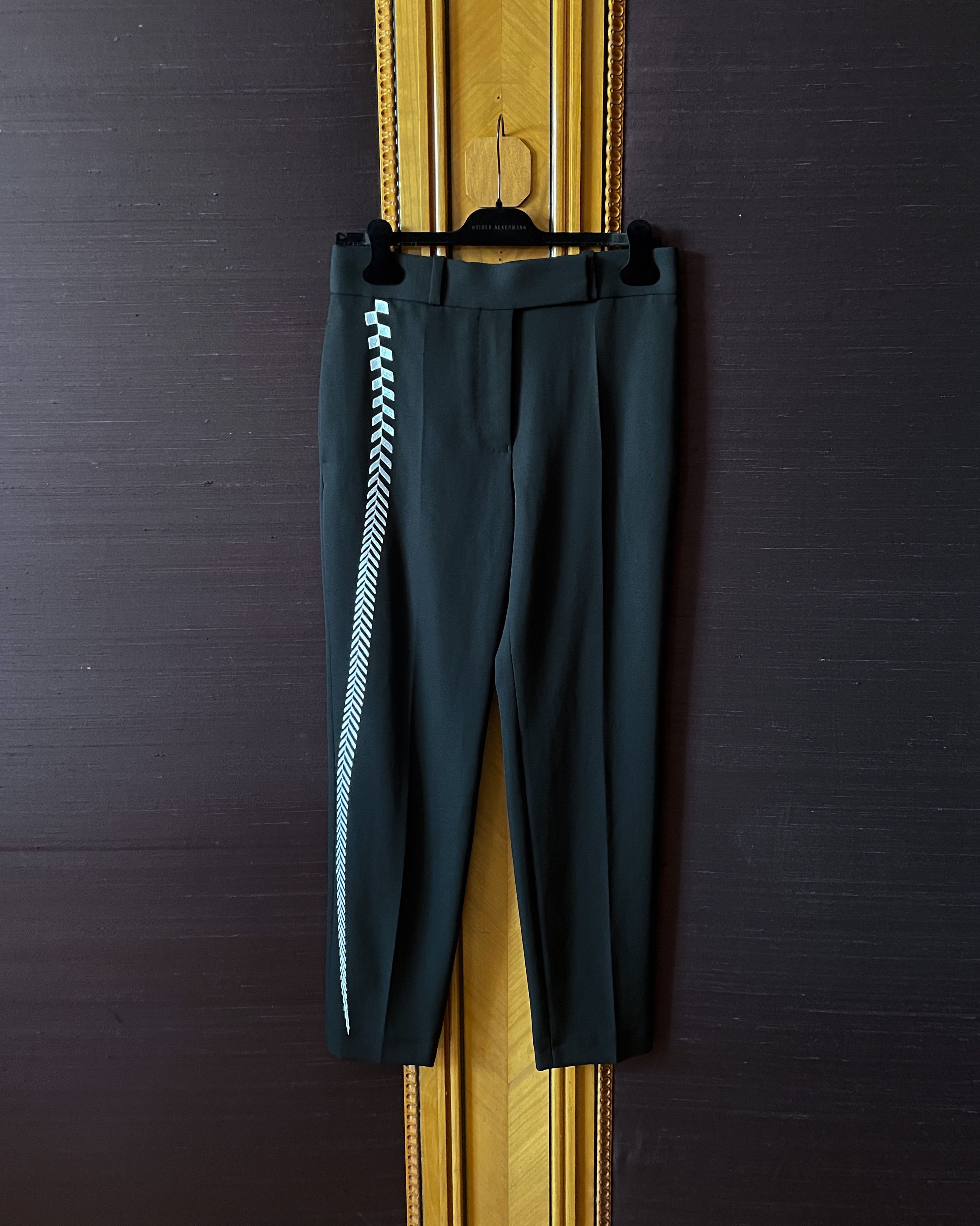Haider Ackermann FW19 Embroidered Miles Black Trousers Size US 31 - 1 Thumbnail