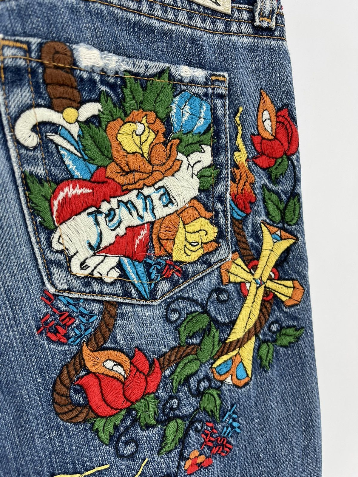 Vintage Vintage TAKE TWO Denim Jeans, Made In Italy "Style Ed Hardy Size US 29 - 15 Thumbnail