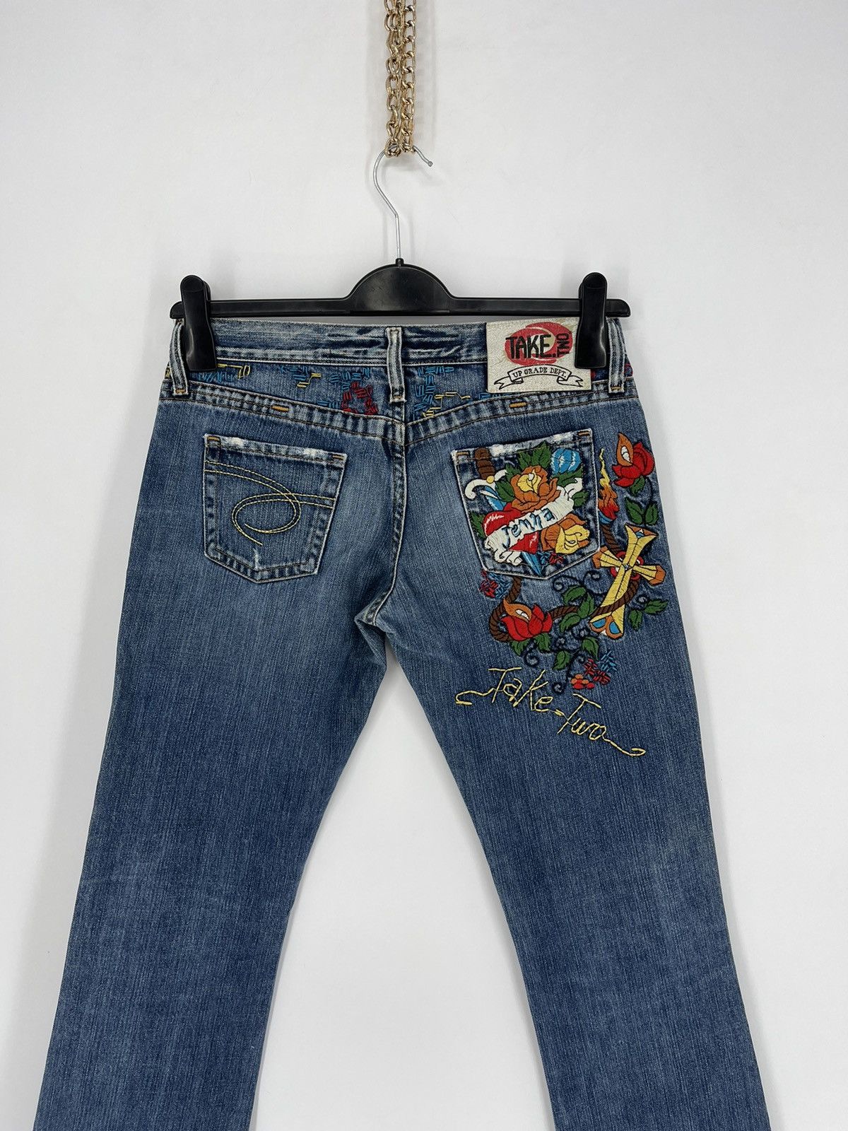Vintage Vintage TAKE TWO Denim Jeans, Made In Italy "Style Ed Hardy Size US 29 - 1 Thumbnail