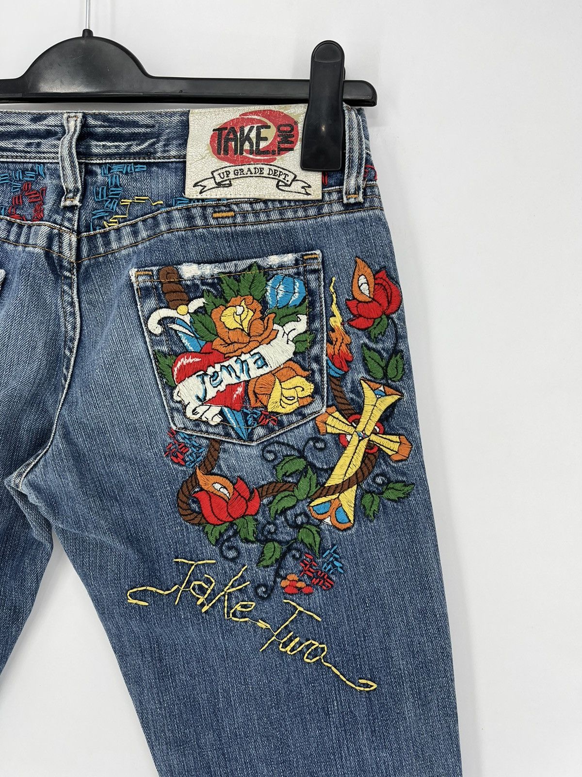 Vintage Vintage TAKE TWO Denim Jeans, Made In Italy "Style Ed Hardy Size US 29 - 14 Thumbnail