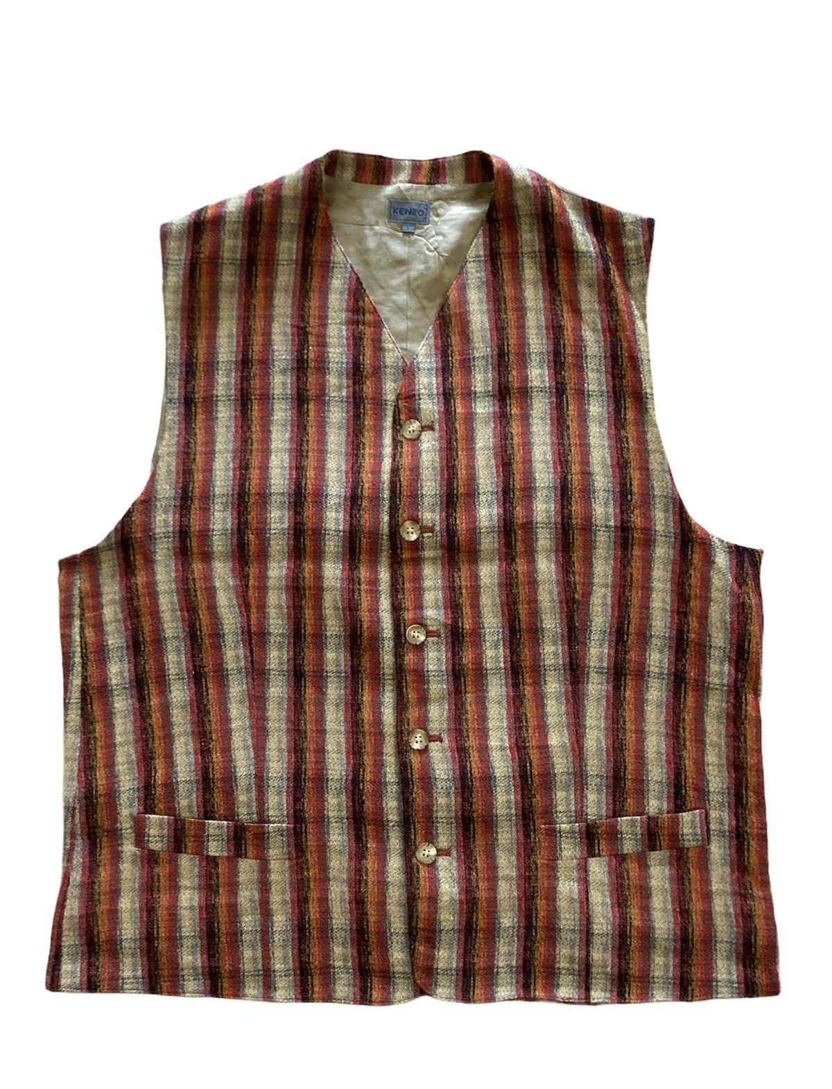 Kenzo Kenzo Multicolour Barcode Stripes Vest Size US L / EU 52-54 / 3 - 1 Thumbnail