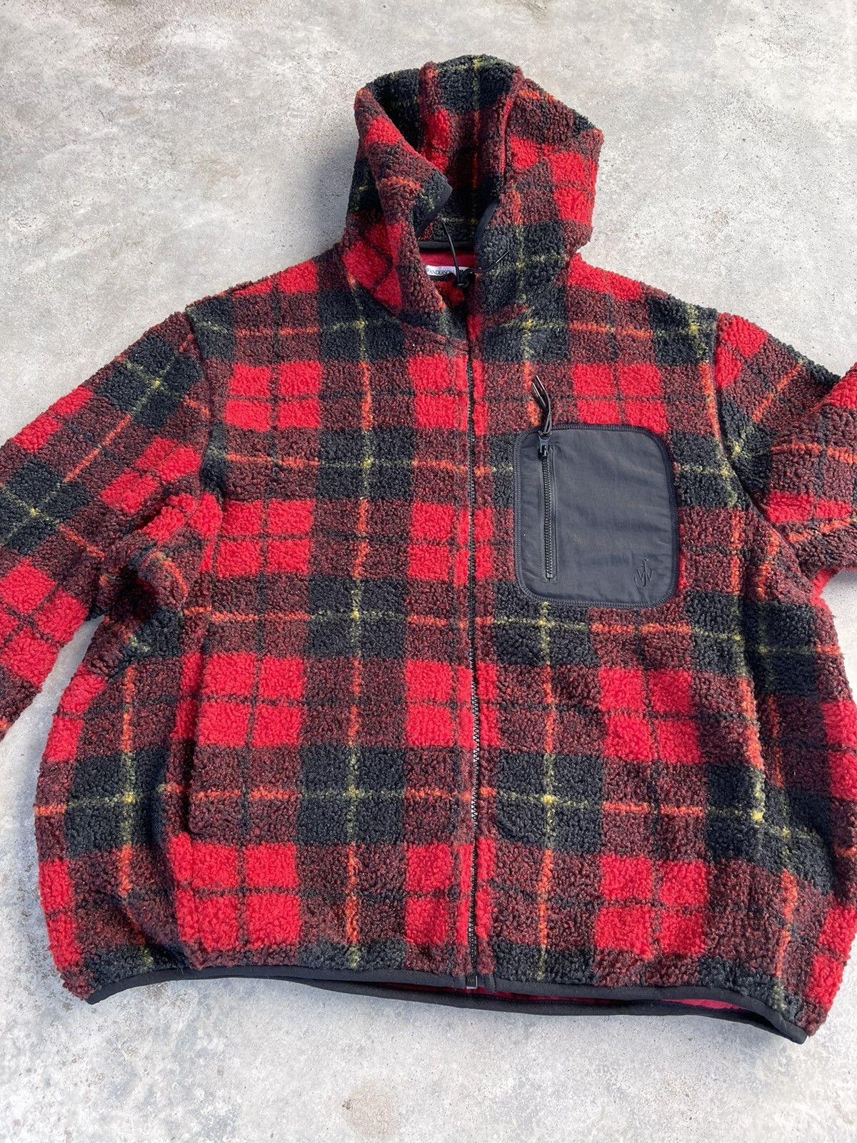 JW Anderson × Uniqlo J.W. Anderson X uniqlo plaid bulky fleece hooded jacket Size US XL / EU 56 / 4 - 8 Thumbnail