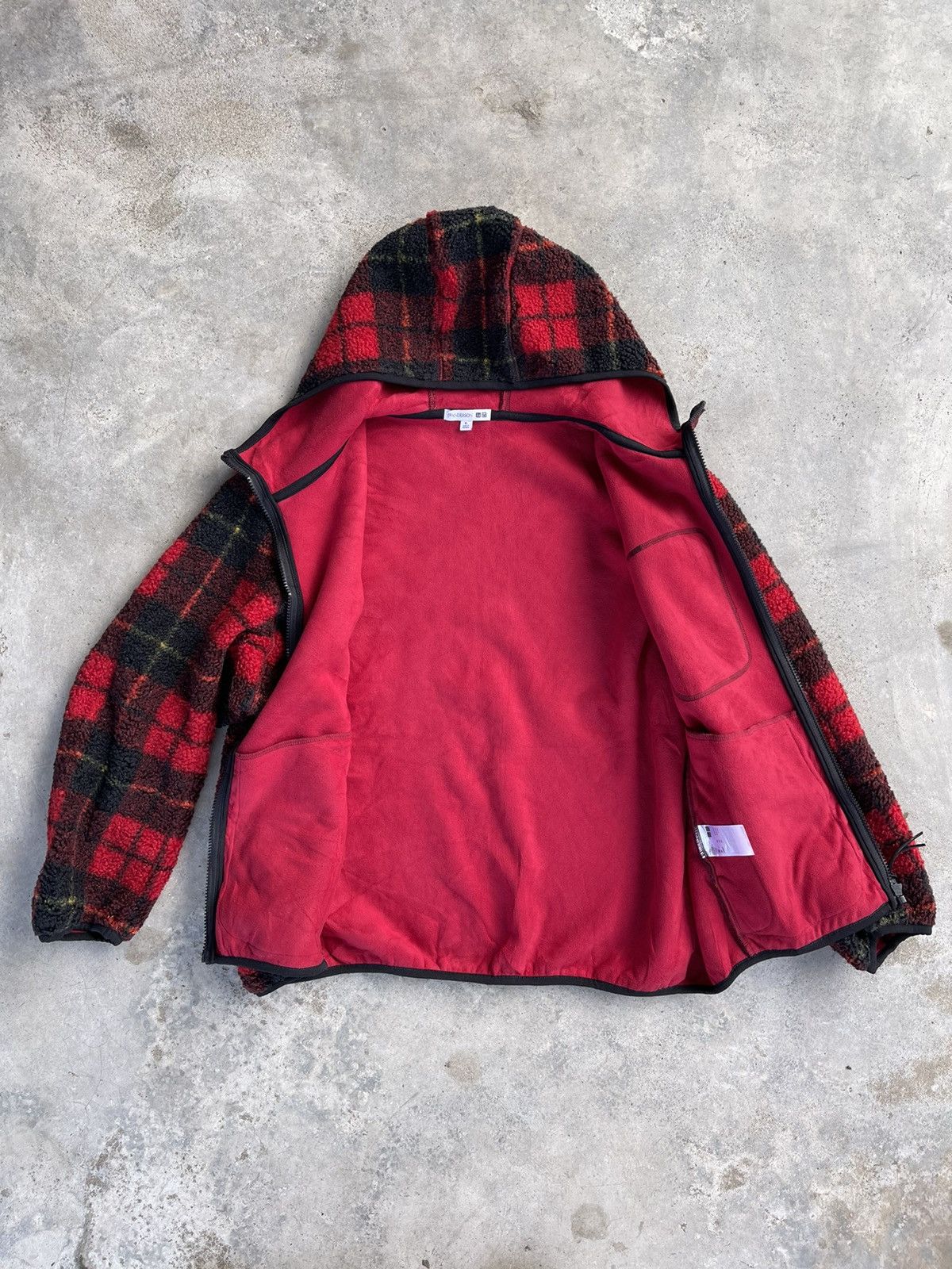 JW Anderson × Uniqlo J.W. Anderson X uniqlo plaid bulky fleece hooded jacket Size US XL / EU 56 / 4 - 5 Thumbnail