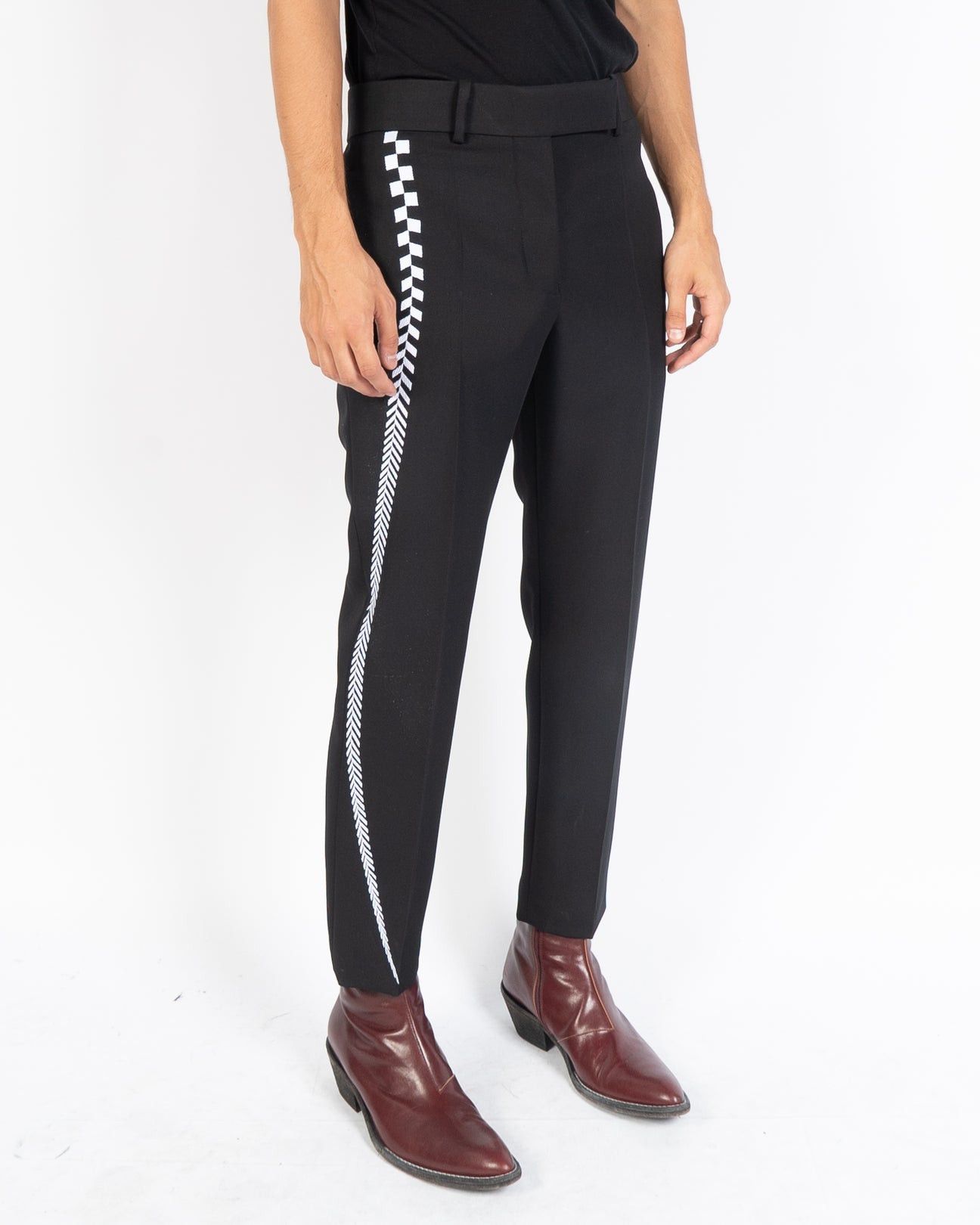 Haider Ackermann FW19 Embroidered Miles Black Trousers Size US 34 / EU 50 - 2 Thumbnail