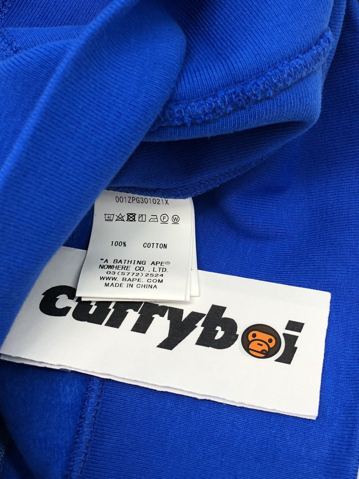 Bape BAPE One Point Full Zip Hoodie Blue Size US XXL / EU 58 / 5 - 7 Thumbnail