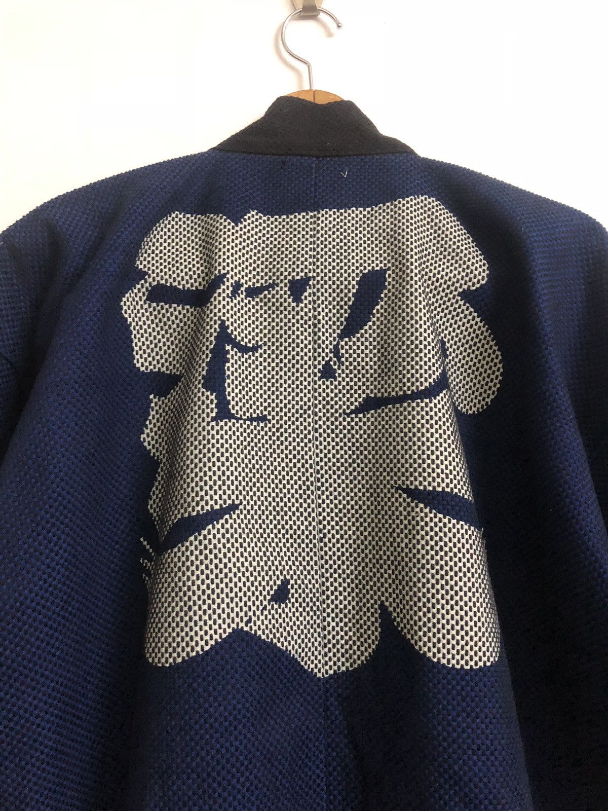 Japanese Brand Vintage Sashiko Indigo Blue Dyed Hanten Kimono Tail Jacket Size US M / EU 48-50 / 2 - 5 Thumbnail