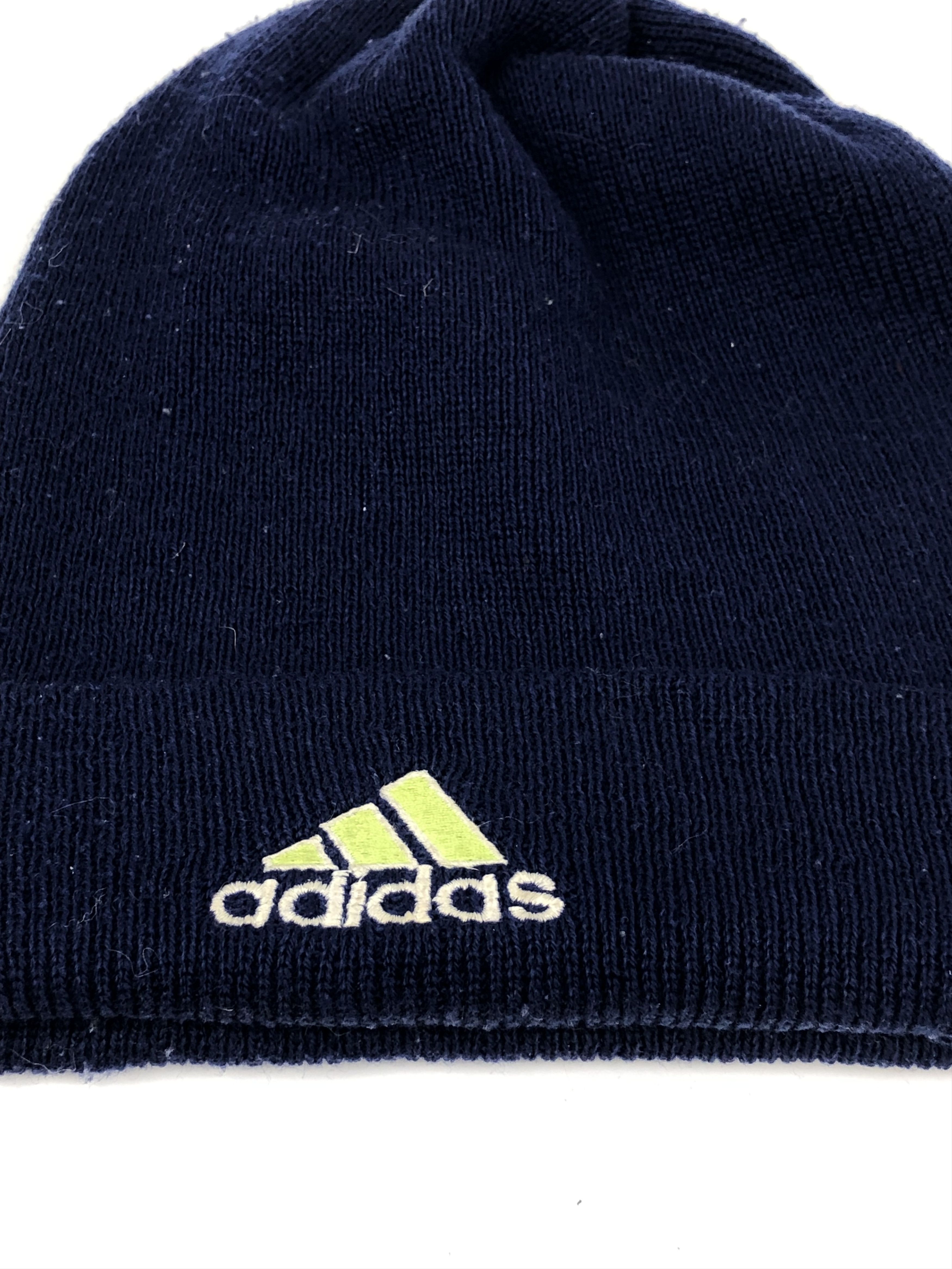 Adidas 90s Vintage ADIDAS Deep Blue Navy Beanie M195 Size ONE SIZE - 2 Thumbnail
