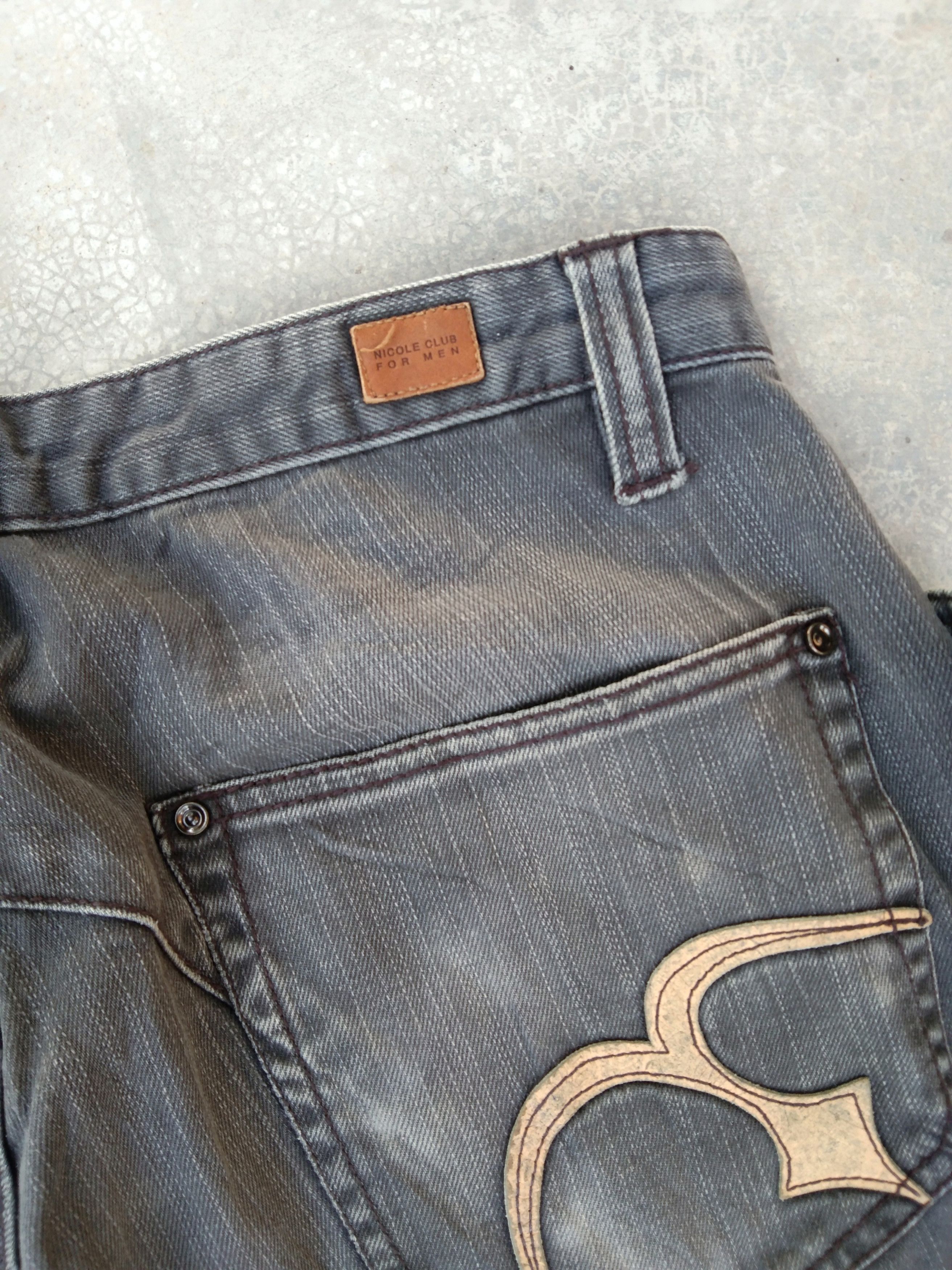Japanese Brand Vintage Nicole Club For Men Boot Cut Distressed Jeans 32x30 Size US 32 / EU 48 - 5 Thumbnail