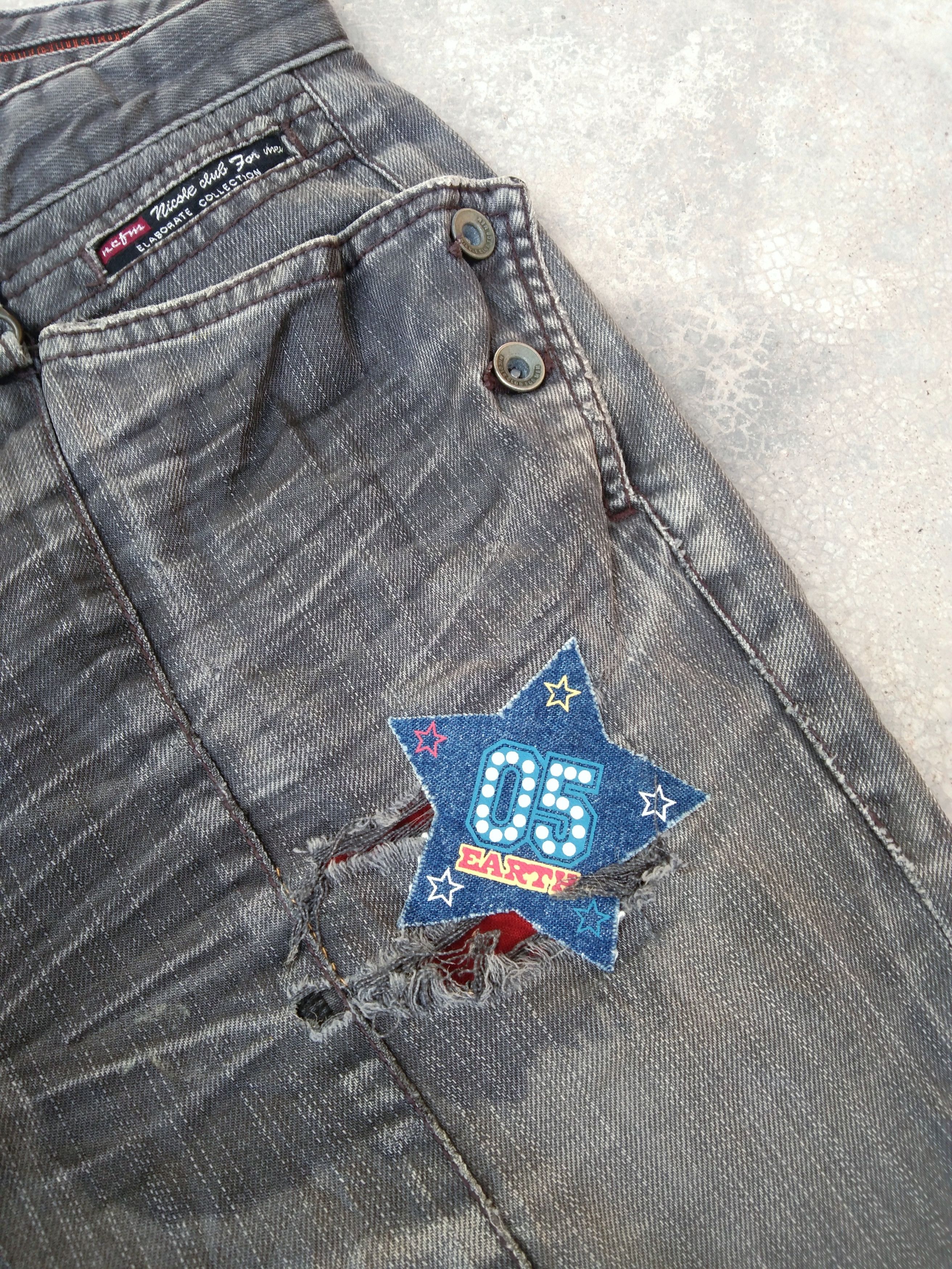 Japanese Brand Vintage Nicole Club For Men Boot Cut Distressed Jeans 32x30 Size US 32 / EU 48 - 9 Thumbnail