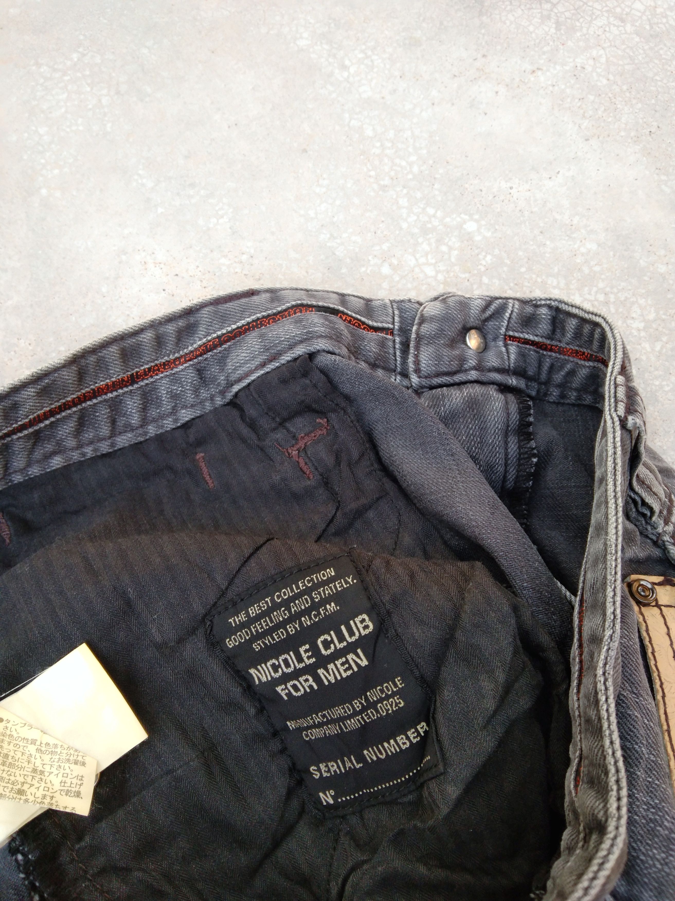 Japanese Brand Vintage Nicole Club For Men Boot Cut Distressed Jeans 32x30 Size US 32 / EU 48 - 12 Thumbnail