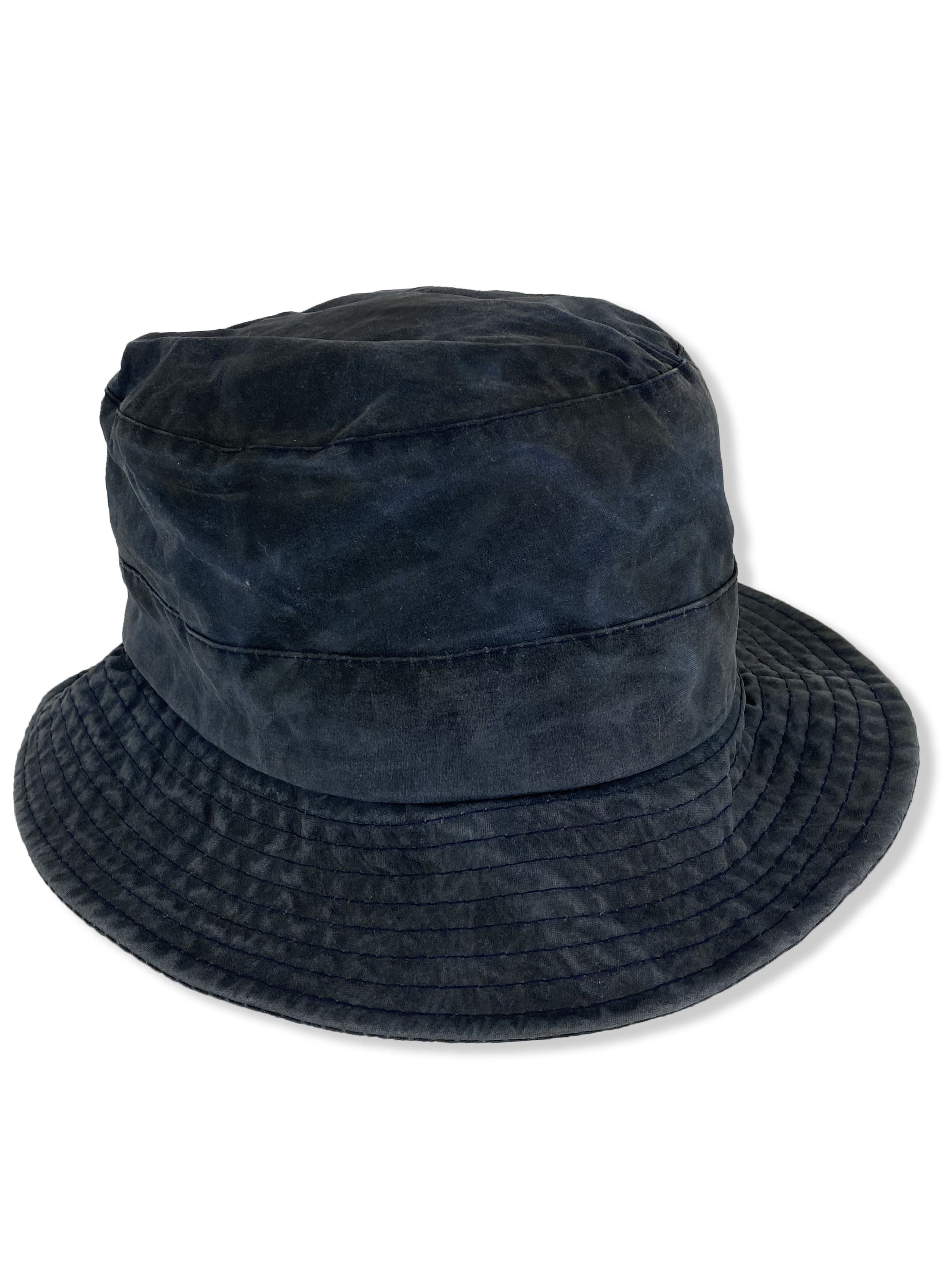 Barbour Vintage BARBOUR WAX Navy Faded Bucket hat M389 Size ONE SIZE - 2 Thumbnail