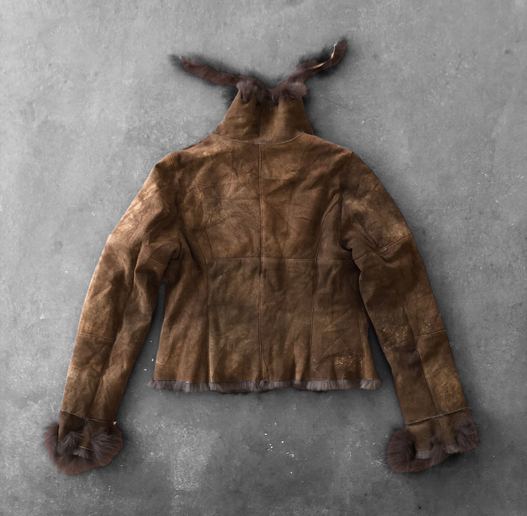 Vintage RARE🔥VINTAGE SHEEP SKIN RABBIT FUR JACKET Size S / US 4 / IT 40 - 2 Thumbnail