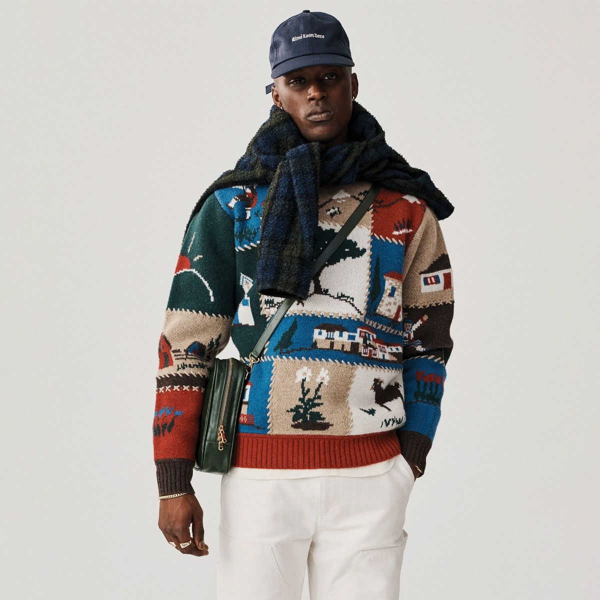 Aime Leon Dore Village Patchwork Sweater Size US S / EU 44-46 / 1 - 1 Thumbnail