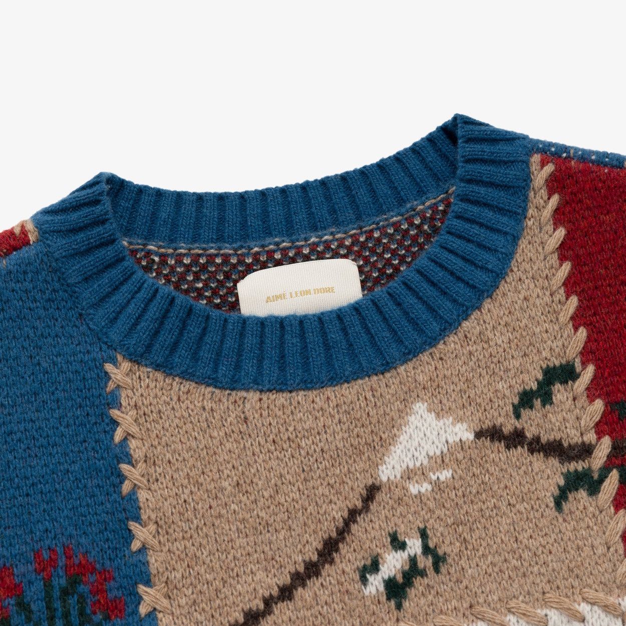 Aime Leon Dore Village Patchwork Sweater Size US S / EU 44-46 / 1 - 3 Thumbnail