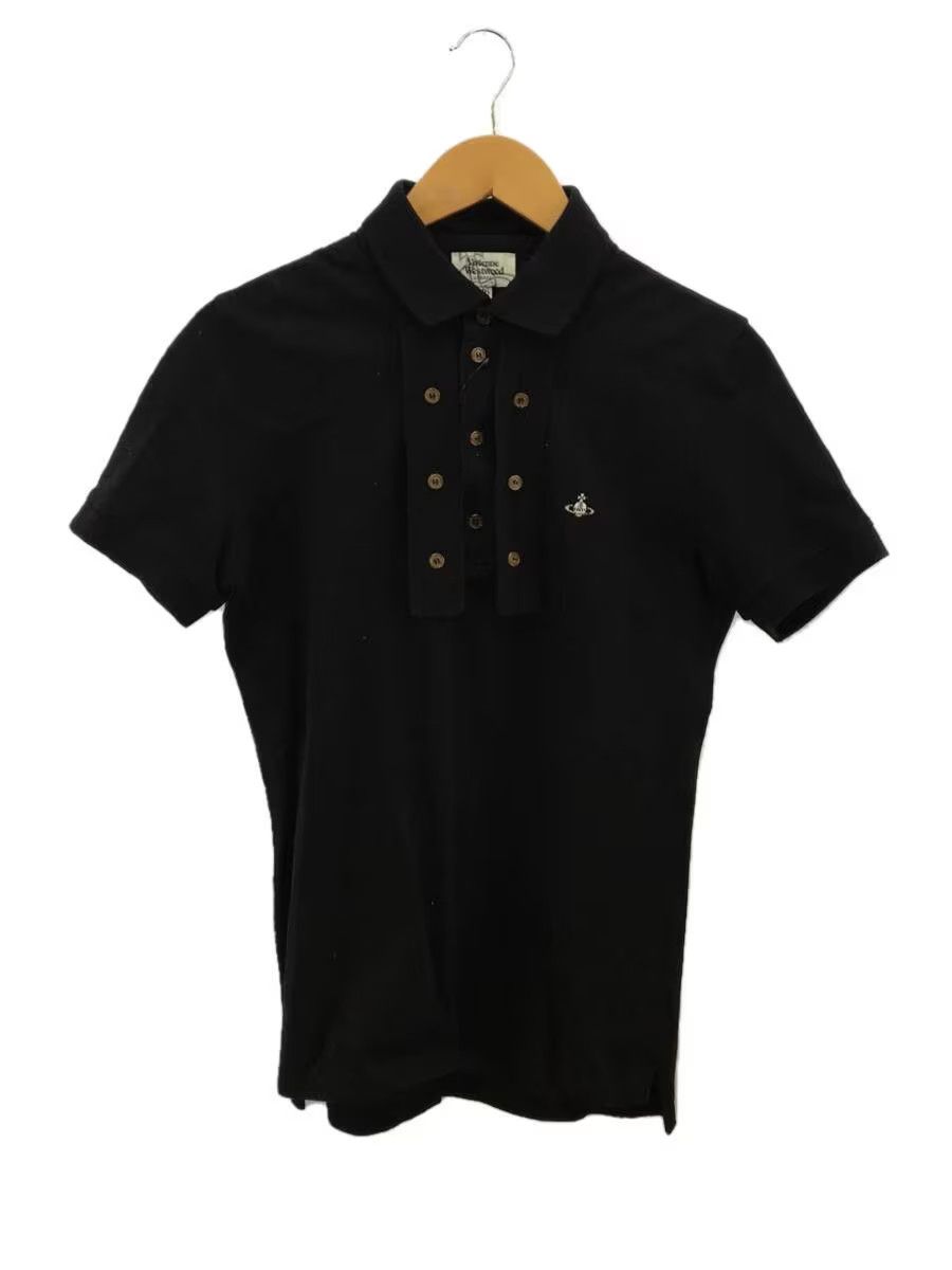 image of Vivienne Westwood Multi Button Orb Polo Shirt in Black, Men's (Size Small)