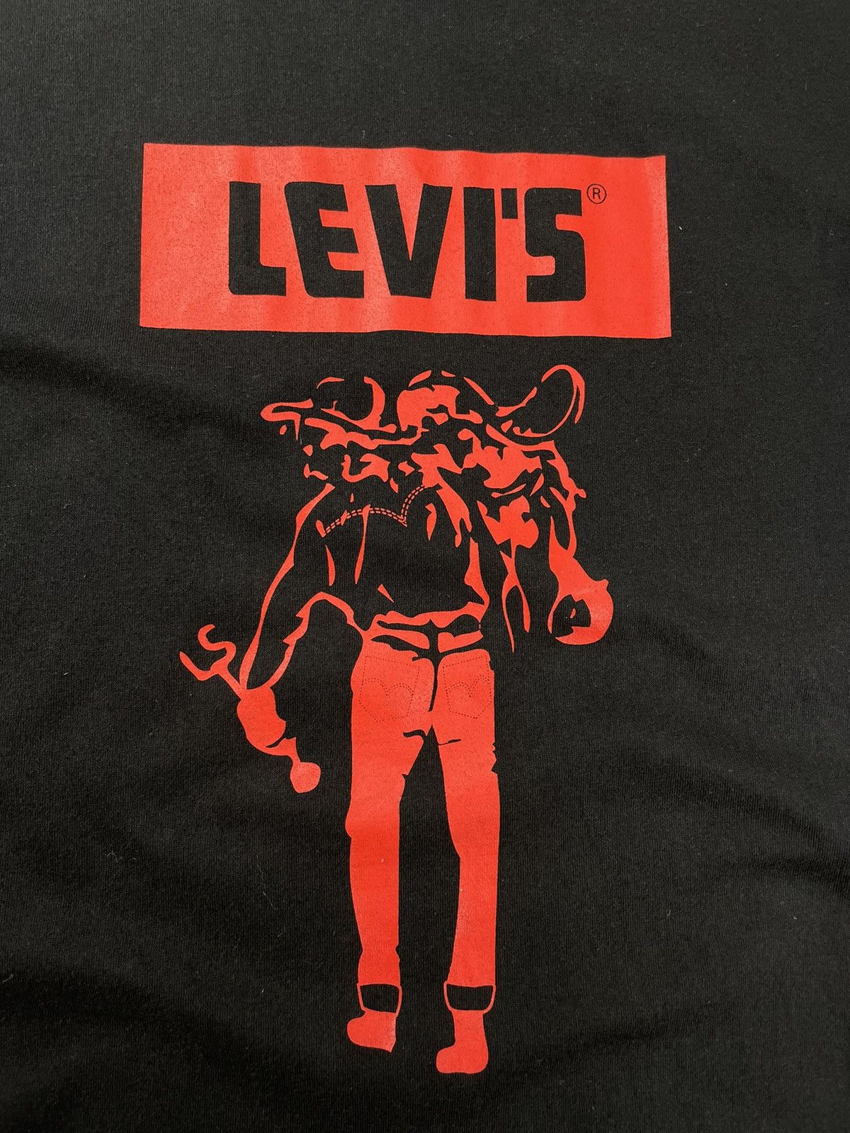 Levi's × Levi's Vintage Clothing × Vintage Vintage Levi’s Cowboy Rodeo Tee T-Shirt Size US XXL / EU 58 / 5 - 4 Thumbnail