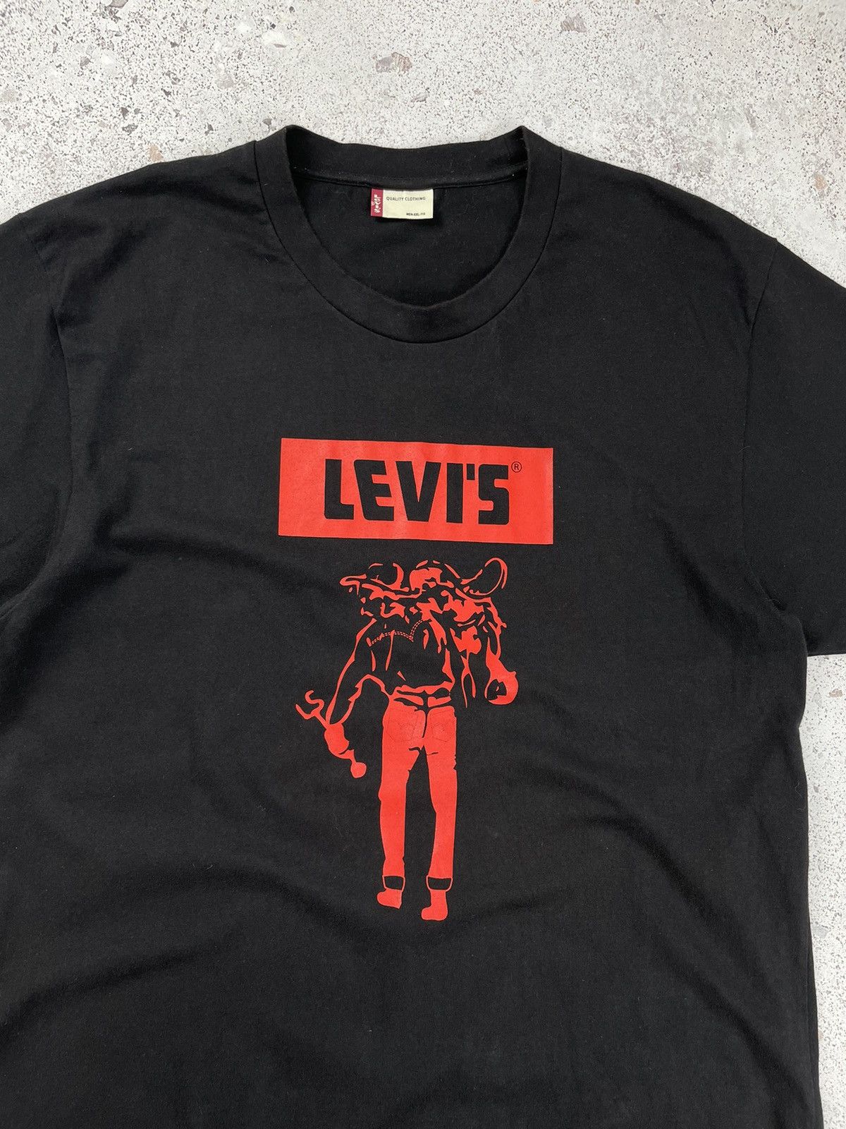 Levi's × Levi's Vintage Clothing × Vintage Vintage Levi’s Cowboy Rodeo Tee T-Shirt Size US XXL / EU 58 / 5 - 2 Thumbnail