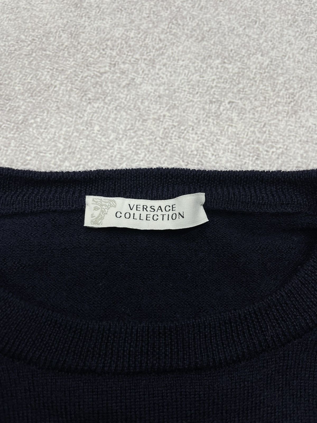 Versace Jeans Couture Versace Collection Wool Sweater Navy Size US S / EU 44-46 / 1 - 5 Thumbnail