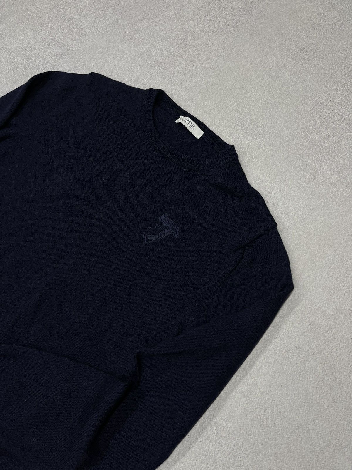 Versace Jeans Couture Versace Collection Wool Sweater Navy Size US S / EU 44-46 / 1 - 2 Thumbnail
