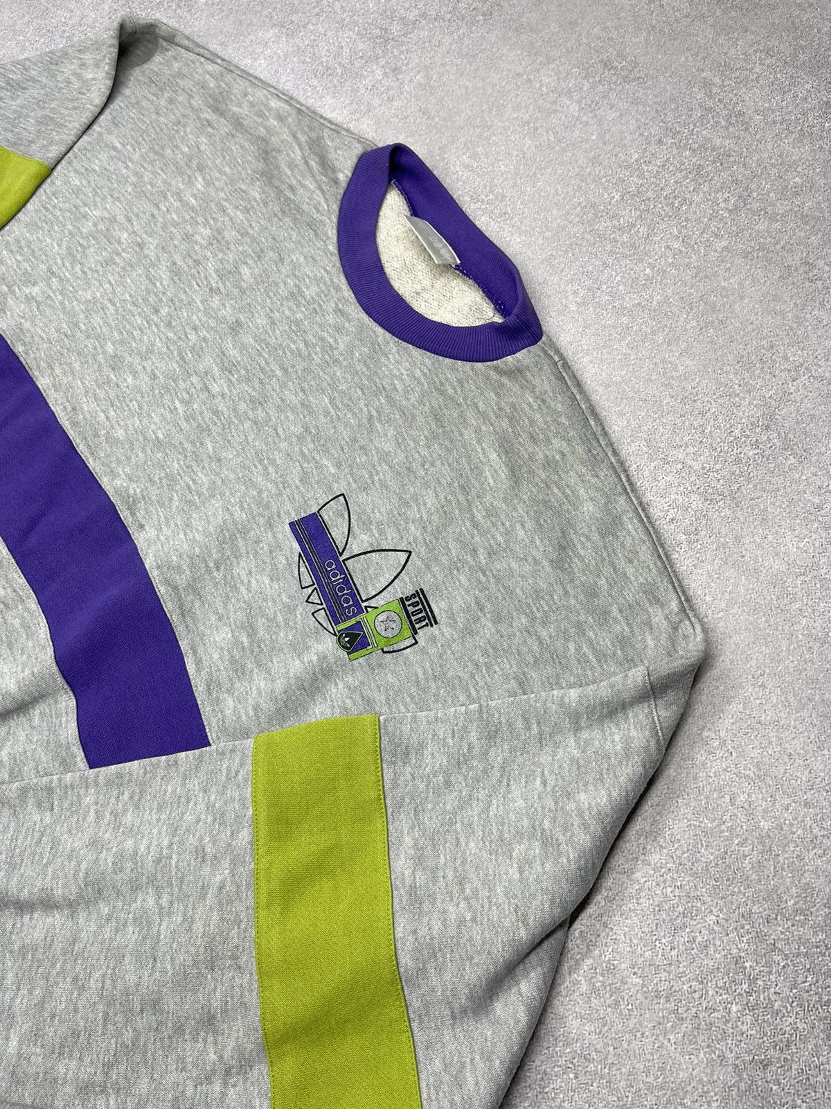 Adidas Vintage 90s Adidas Sport Statement Sweatshirts Size US L / EU 52-54 / 3 - 6 Thumbnail