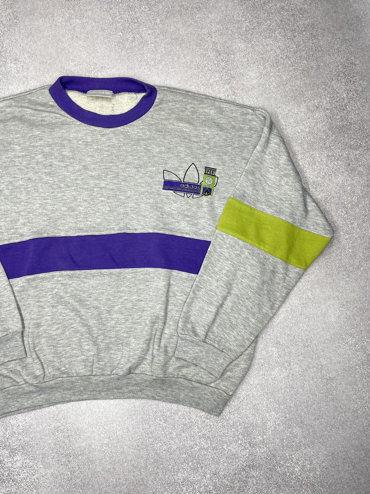 Adidas Vintage 90s Adidas Sport Statement Sweatshirts Size US L / EU 52-54 / 3 - 5 Thumbnail
