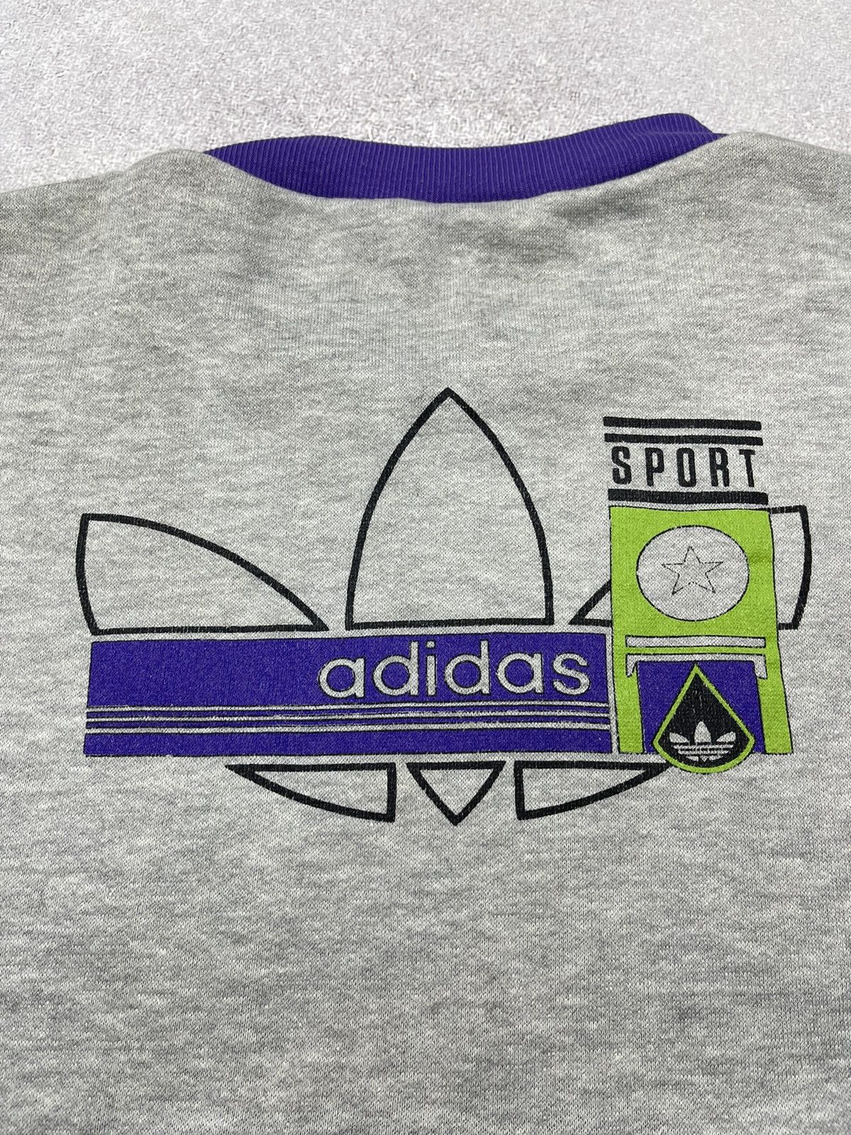 Adidas Vintage 90s Adidas Sport Statement Sweatshirts Size US L / EU 52-54 / 3 - 3 Thumbnail