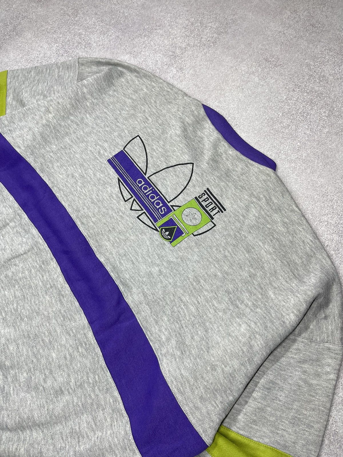 Adidas Vintage 90s Adidas Sport Statement Sweatshirts Size US L / EU 52-54 / 3 - 2 Thumbnail