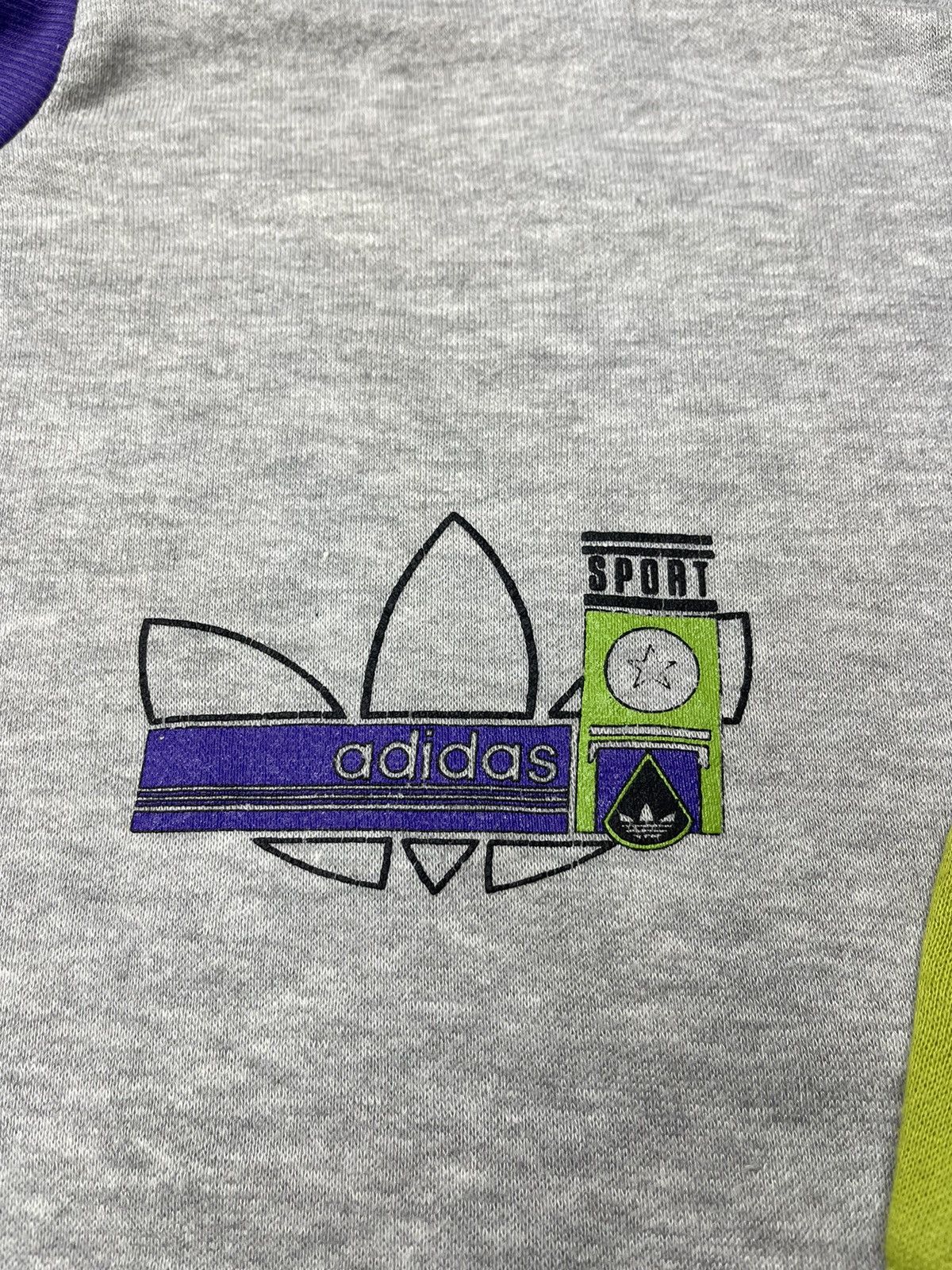 Adidas Vintage 90s Adidas Sport Statement Sweatshirts Size US L / EU 52-54 / 3 - 8 Thumbnail