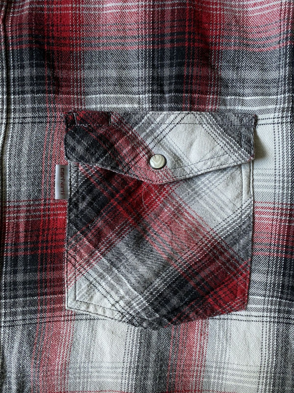 Carhartt Y2K Carhartt Red Plaid Work Shirt black white button down Size US L / EU 52-54 / 3 - 3 Thumbnail