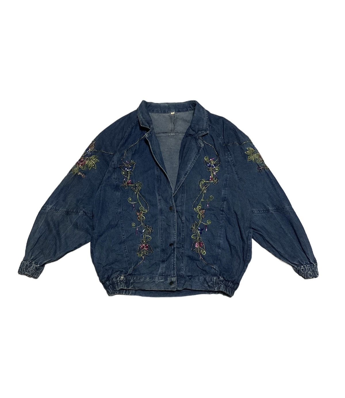 Japanese Brand Vintage 90S Japanese Brand Denim Cardigan Jacket Size US M / EU 48-50 / 2 - 1 Thumbnail