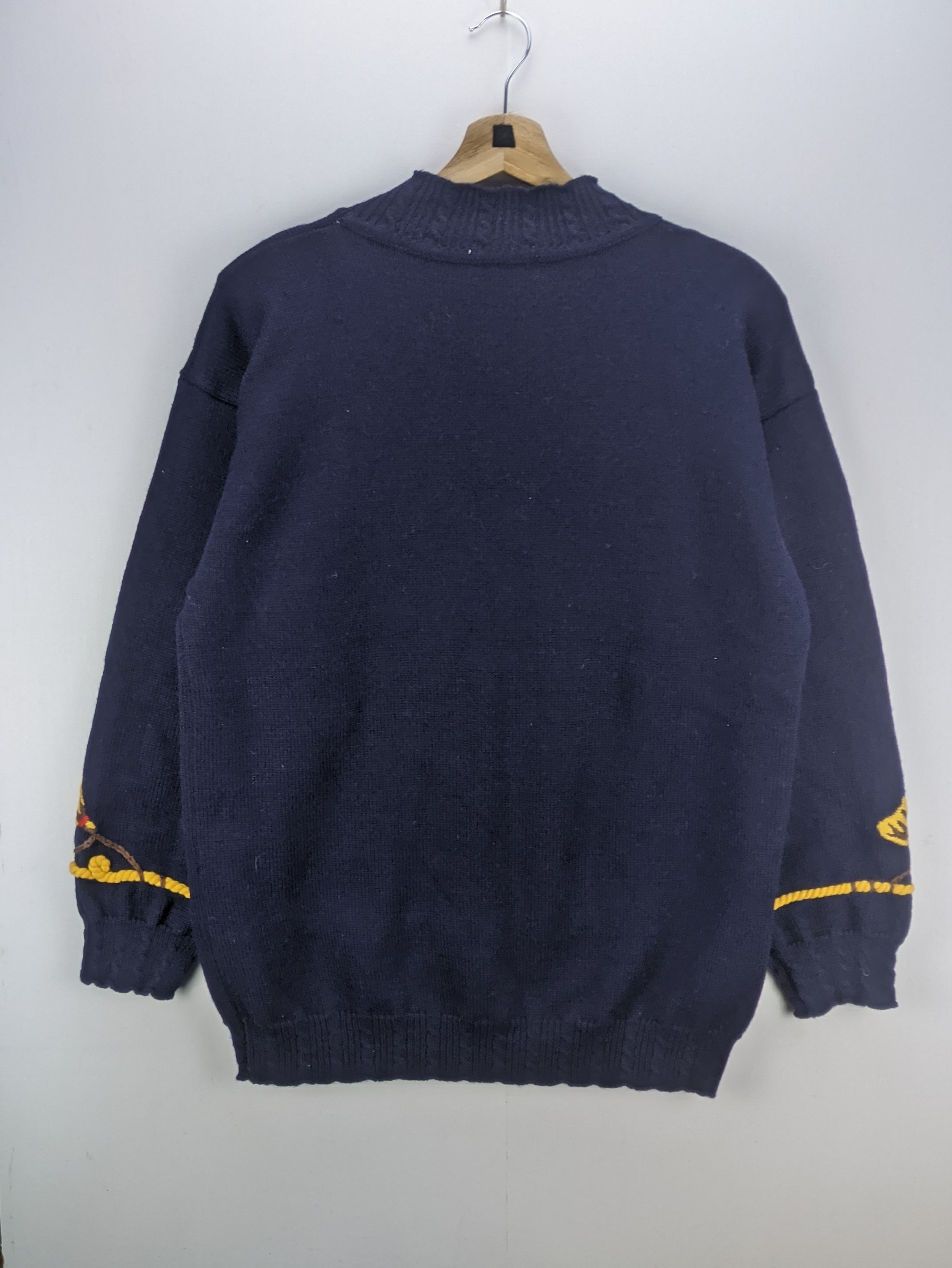 Japanese Brand Steals🔥Vintage Knit Sweater Embroidery by N International Size M / US 6-8 / IT 42-44 - 2 Thumbnail