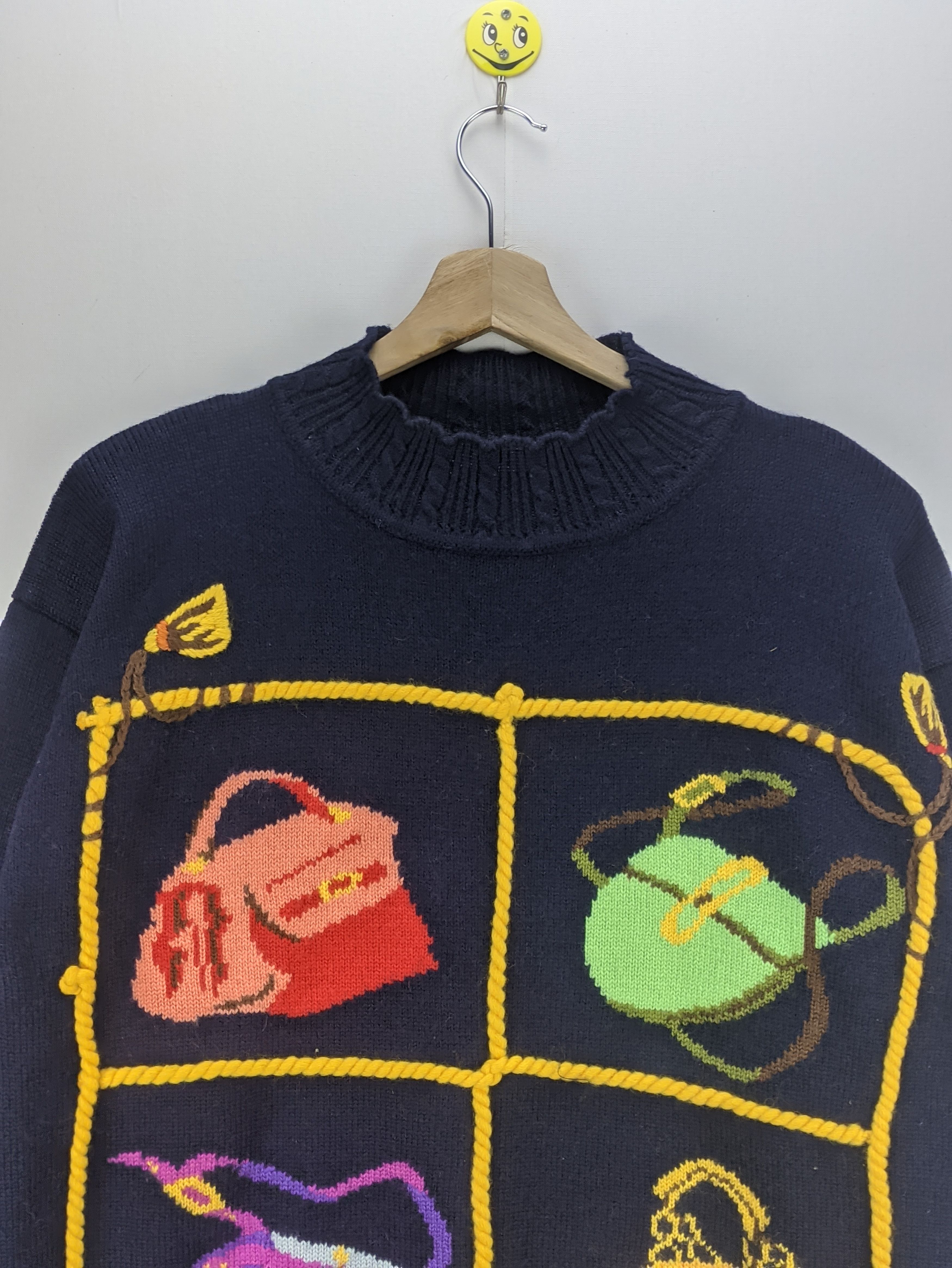 Japanese Brand Steals🔥Vintage Knit Sweater Embroidery by N International Size M / US 6-8 / IT 42-44 - 6 Thumbnail