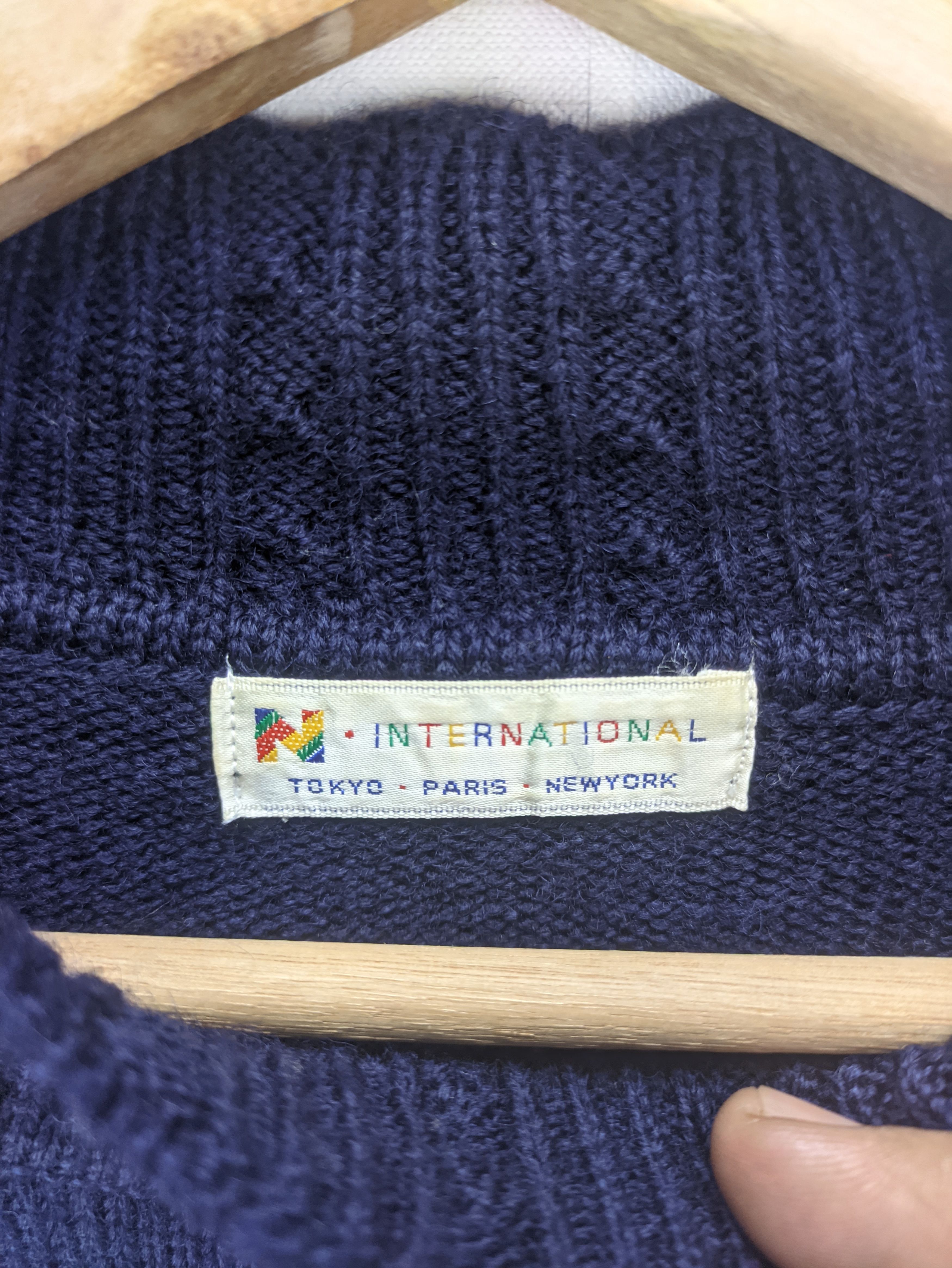 Japanese Brand Steals🔥Vintage Knit Sweater Embroidery by N International Size M / US 6-8 / IT 42-44 - 3 Thumbnail