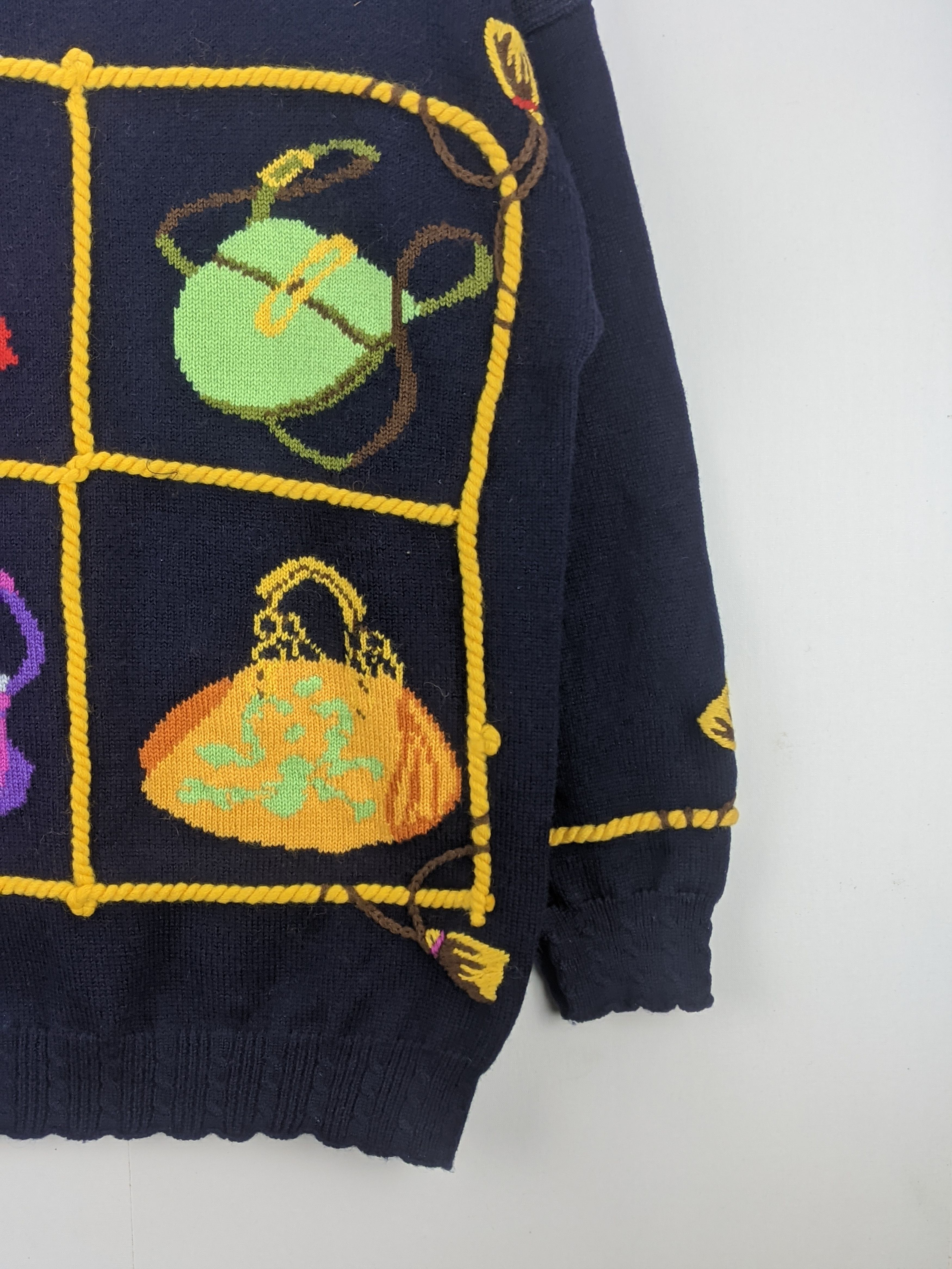 Japanese Brand Steals🔥Vintage Knit Sweater Embroidery by N International Size M / US 6-8 / IT 42-44 - 5 Thumbnail