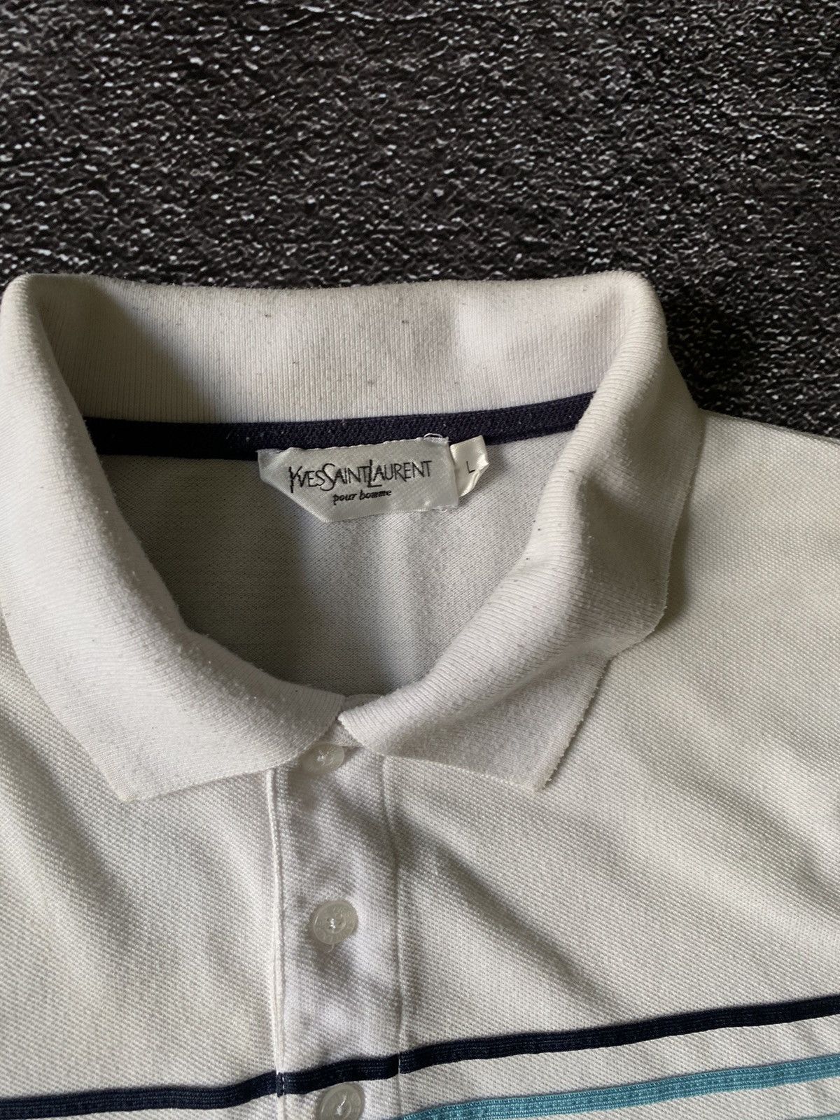 Yves Saint Laurent Yves Saint Laurent Polo T-shirt big logo Size US L / EU 52-54 / 3 - 3 Thumbnail